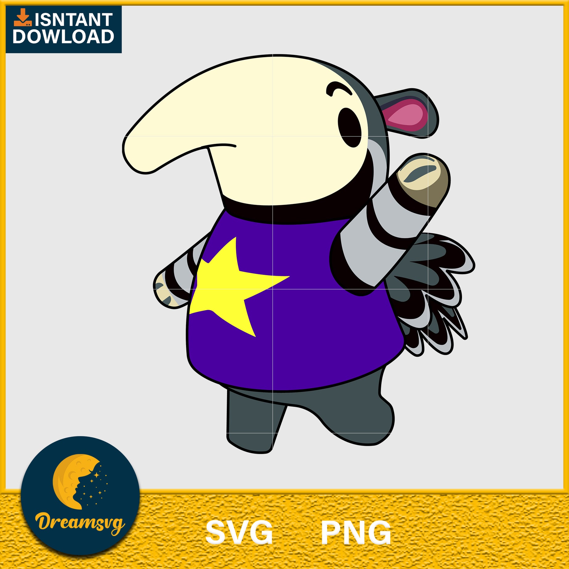 Antonio Animal Crossing Svg, Animal Crossing Svg, Animal Crossing Png, Cartoon svg, svg, png digital file