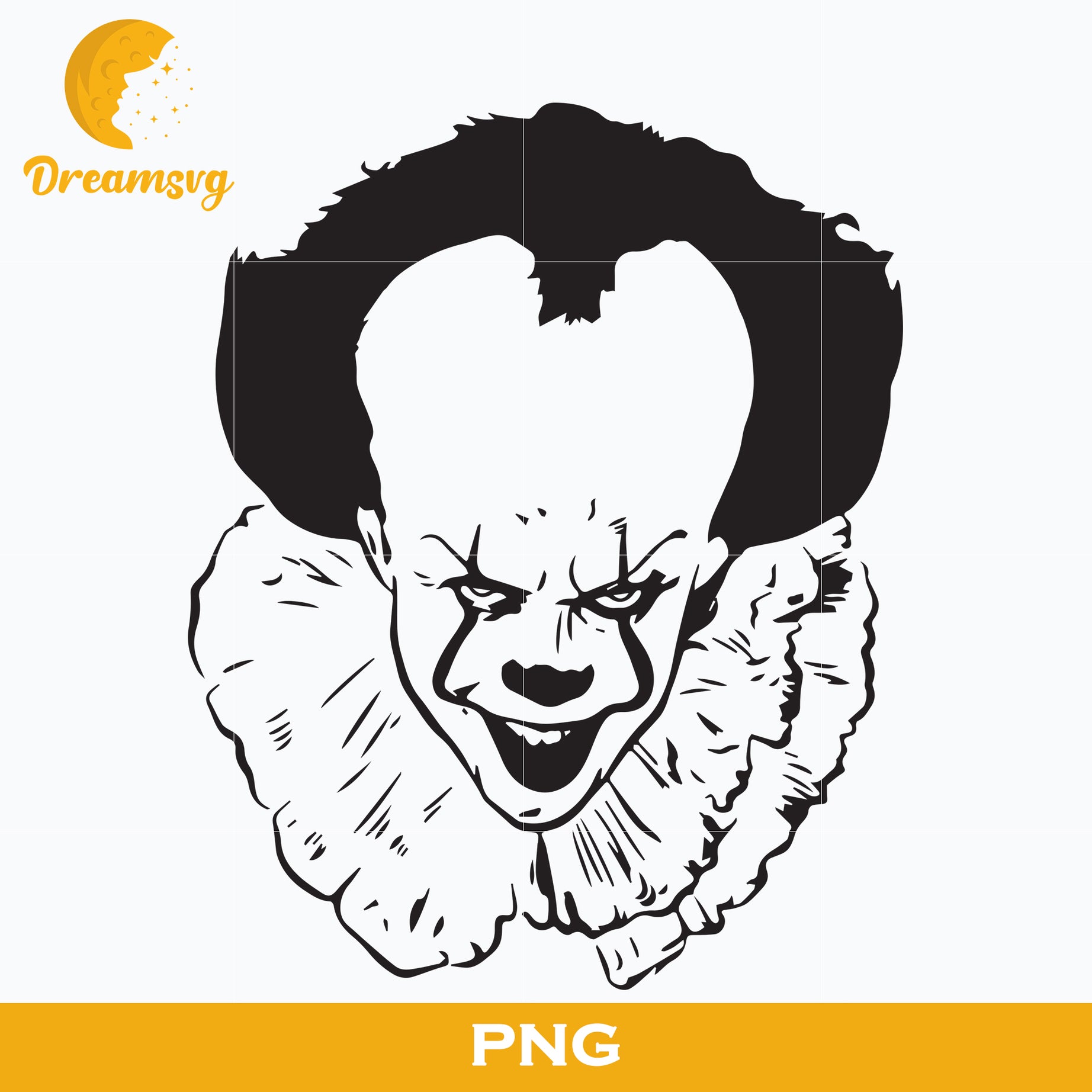 Pennywise Clown PNG, Pennywise Clown Halloween, It Png, Scary Halloween, Horror Characters, Halloween svg, png digital file.