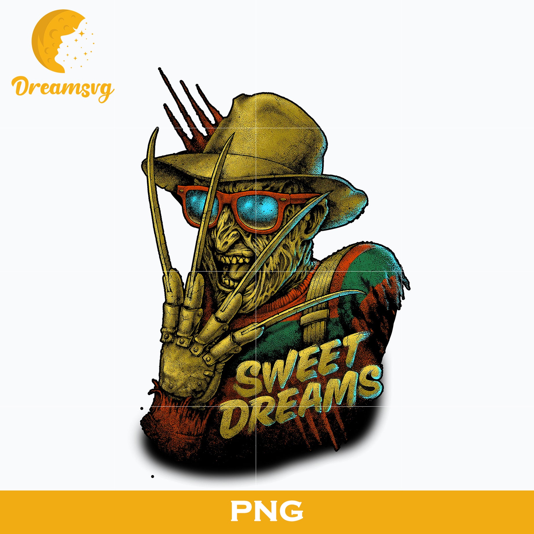 Freddy Krueger PNG, Freddy Krueger Halloween, Scary Halloween, Horror Characters, Halloween svg, png digital file.
