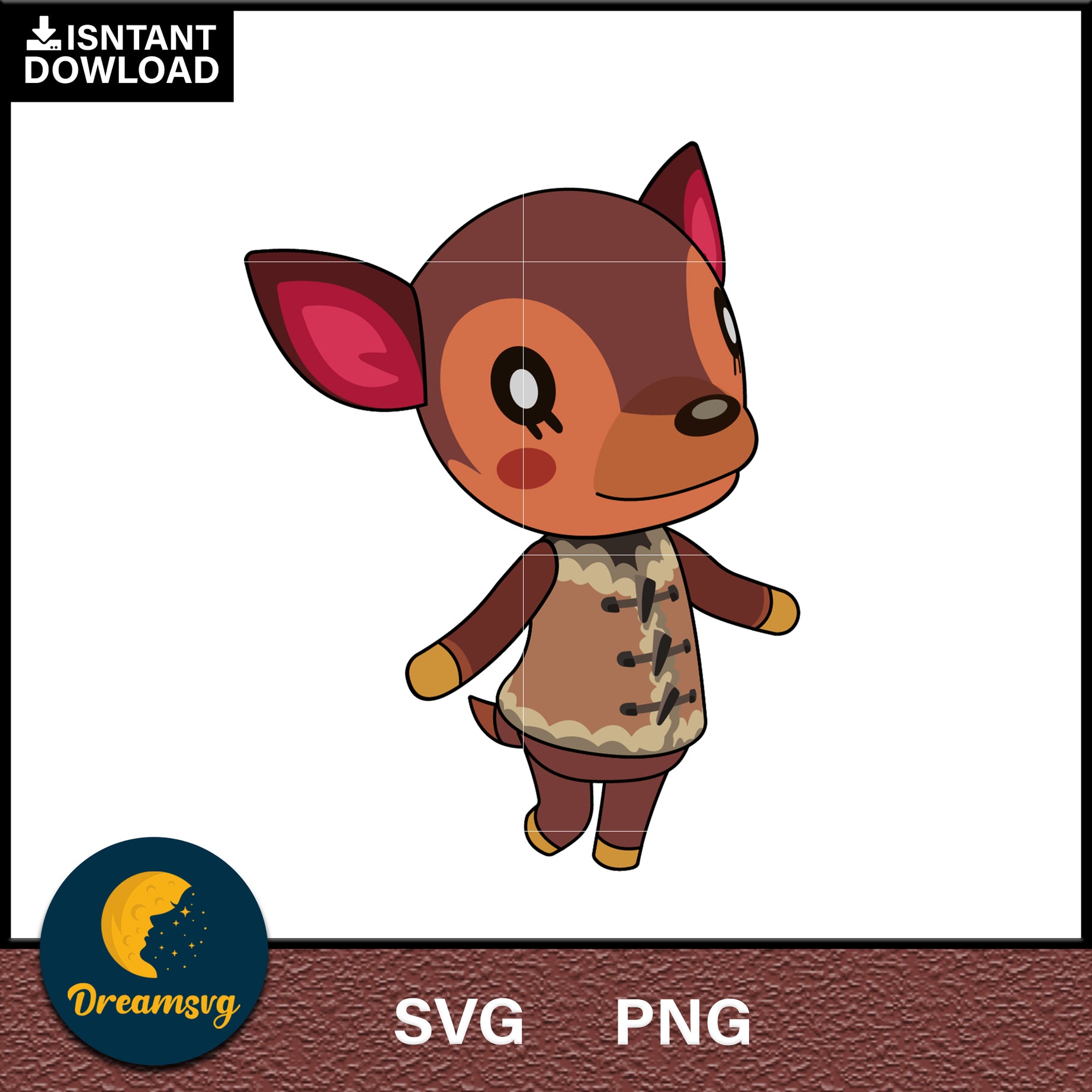 Fauna Animal Crossing Svg, Animal Crossing Svg, Animal Crossing Png, Cartoon svg, svg, png digital file