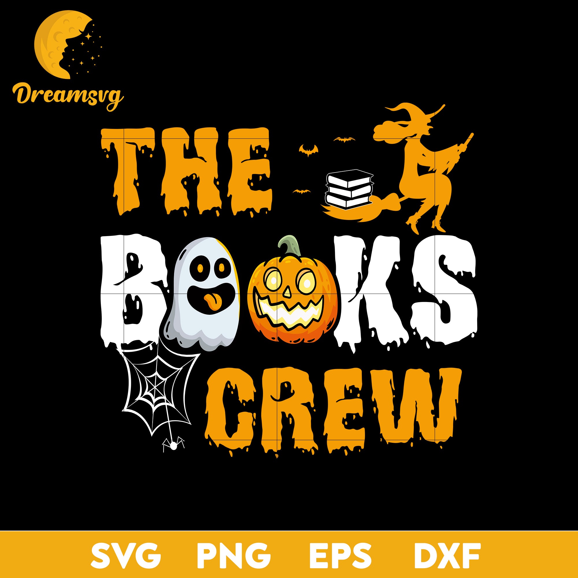 The books crew svg, Halloween svg, png, dxf, eps digital file.