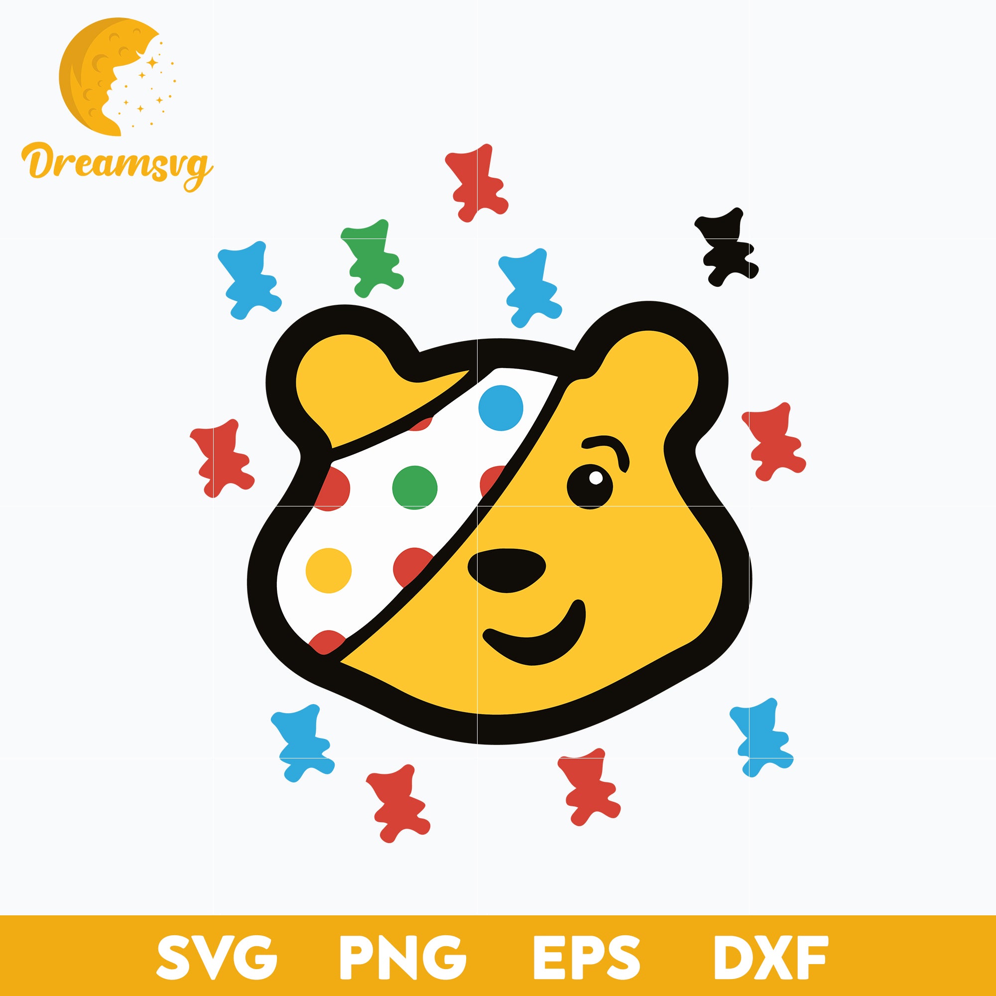 Pudsey Bear SVG, Red Nose Day SVG, Treding SVG. – DreamSVG Store