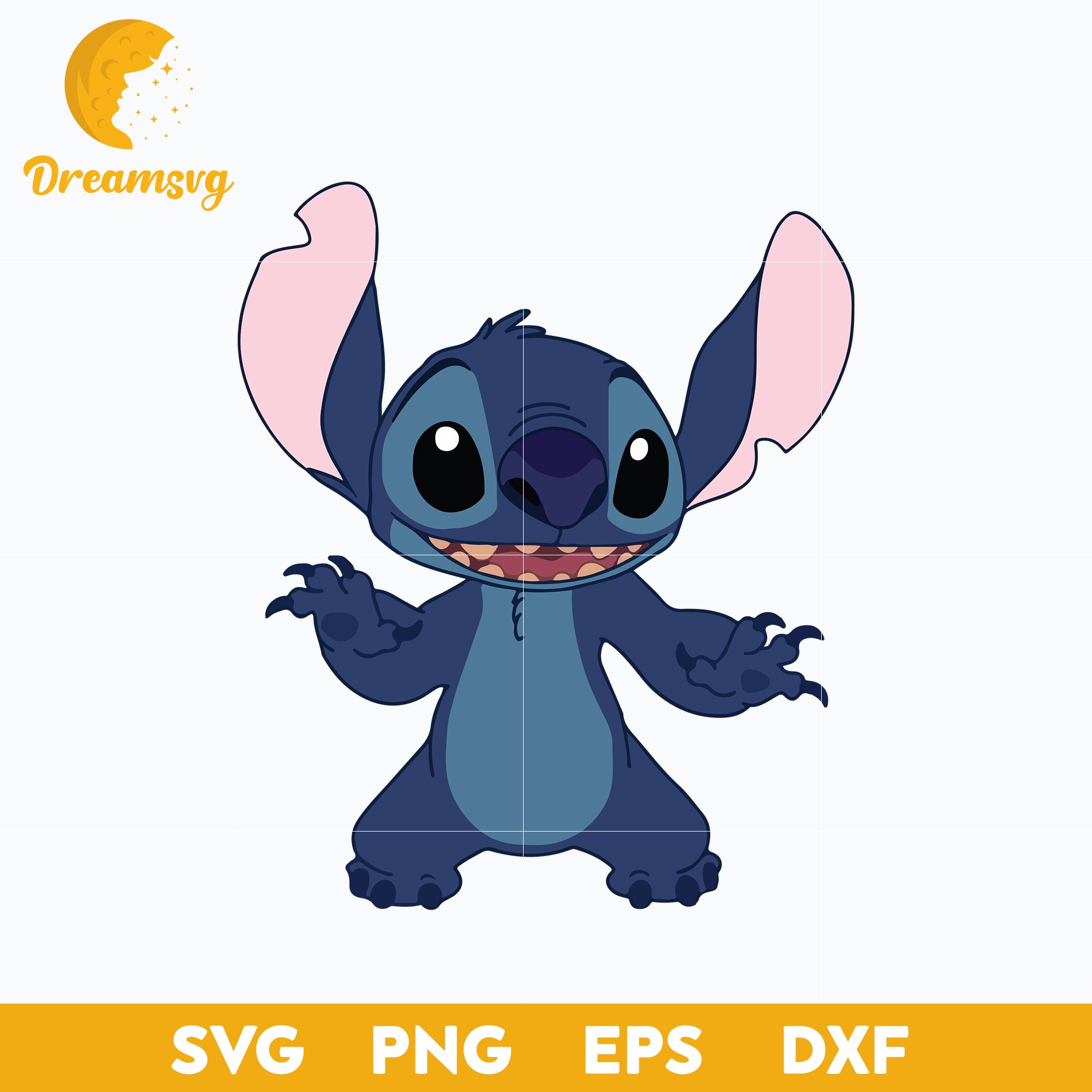 Stitch SVG, Stitch Cute Cartoon SVG, Cartoon SVG, PNG, DXF, EPS Digital File ST002460