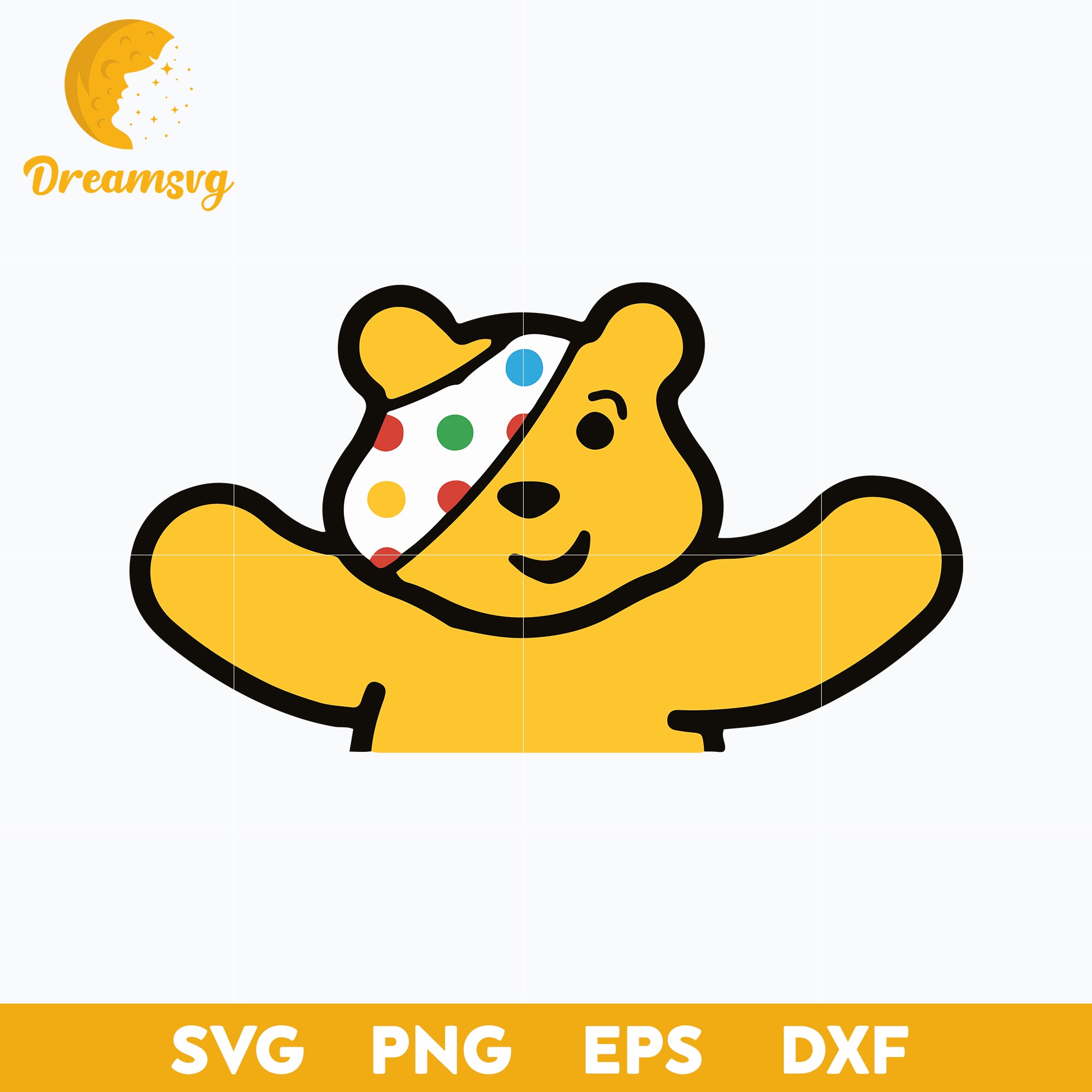 Pudsey Bear SVG, Children In Need SVG Digital File. – DreamSVG Store