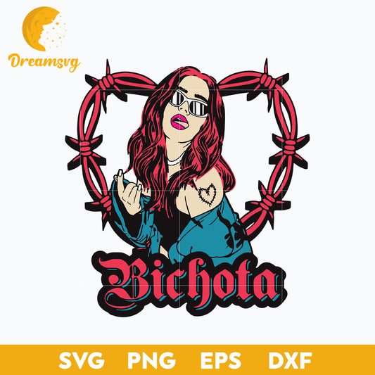 Karol G Red Hair Svg, Bichota Karol G Heart Svg, Png, Dxf, Eps File.