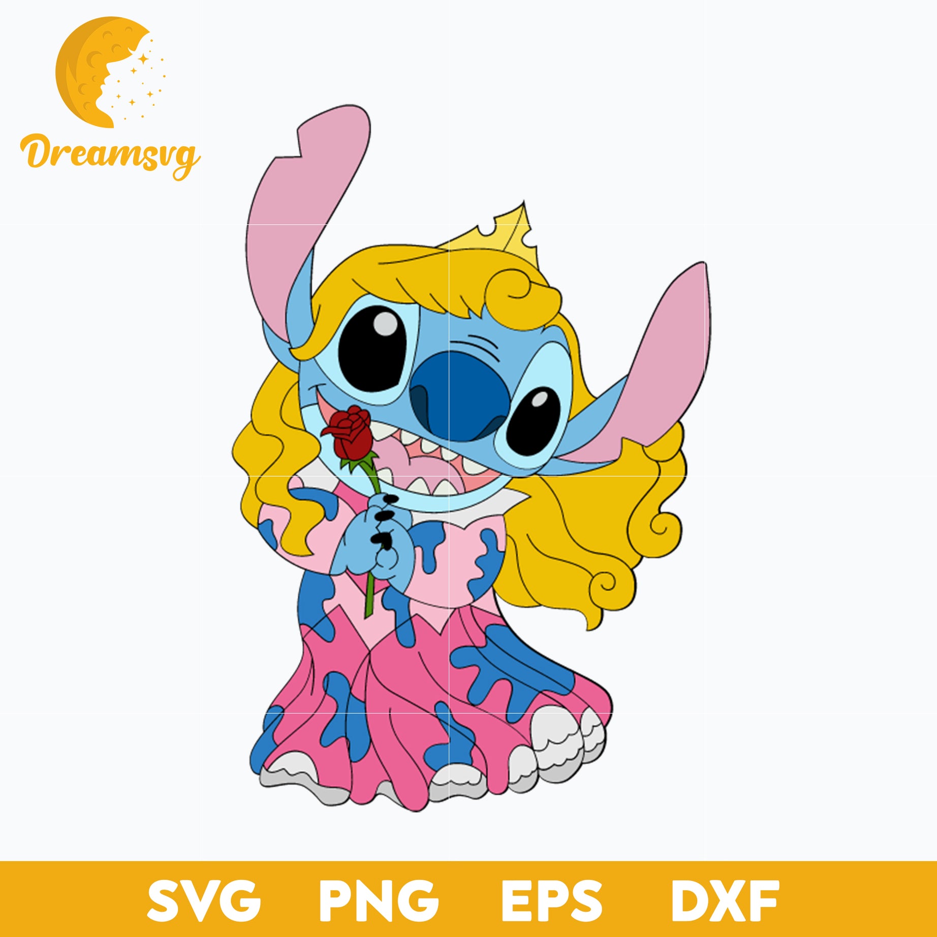 Stitch Princess Aurora SVG, Stitch Aurora SVG, Stitch Suit Aurora SVG, Stitch Halloween SVG, PNG, DXF, EPS Digital File.