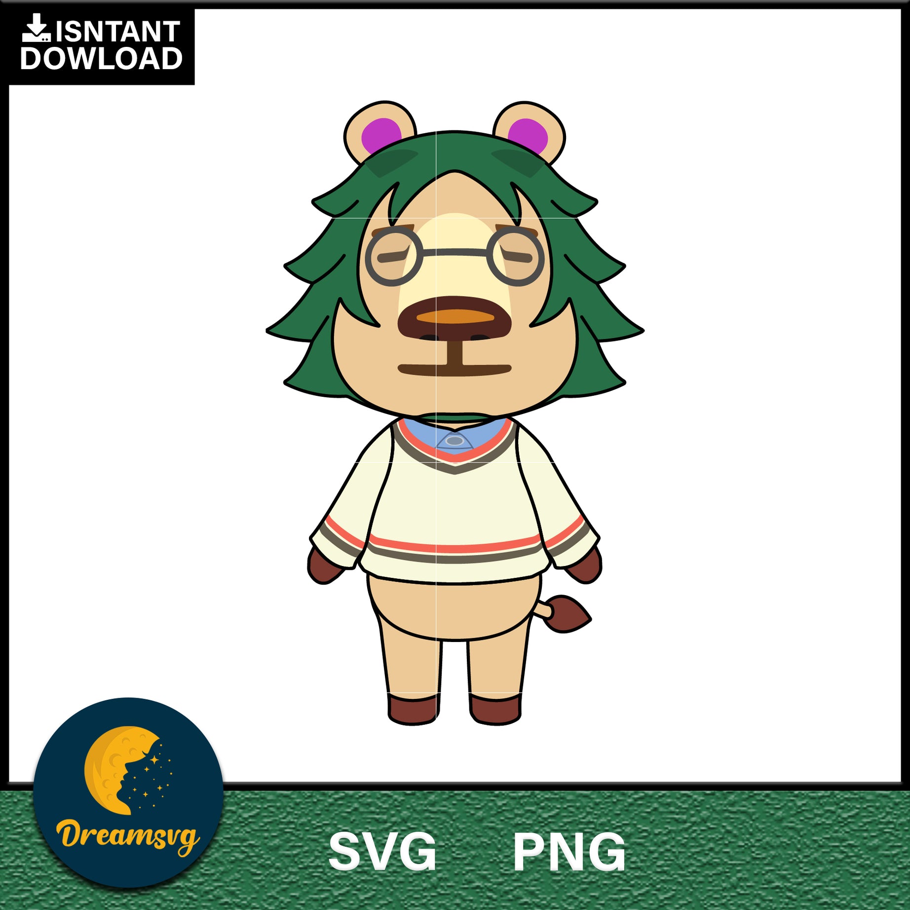 Leopold Animal Crossing Svg, Animal Crossing Svg, Animal Crossing Png, Cartoon svg, svg, png digital file