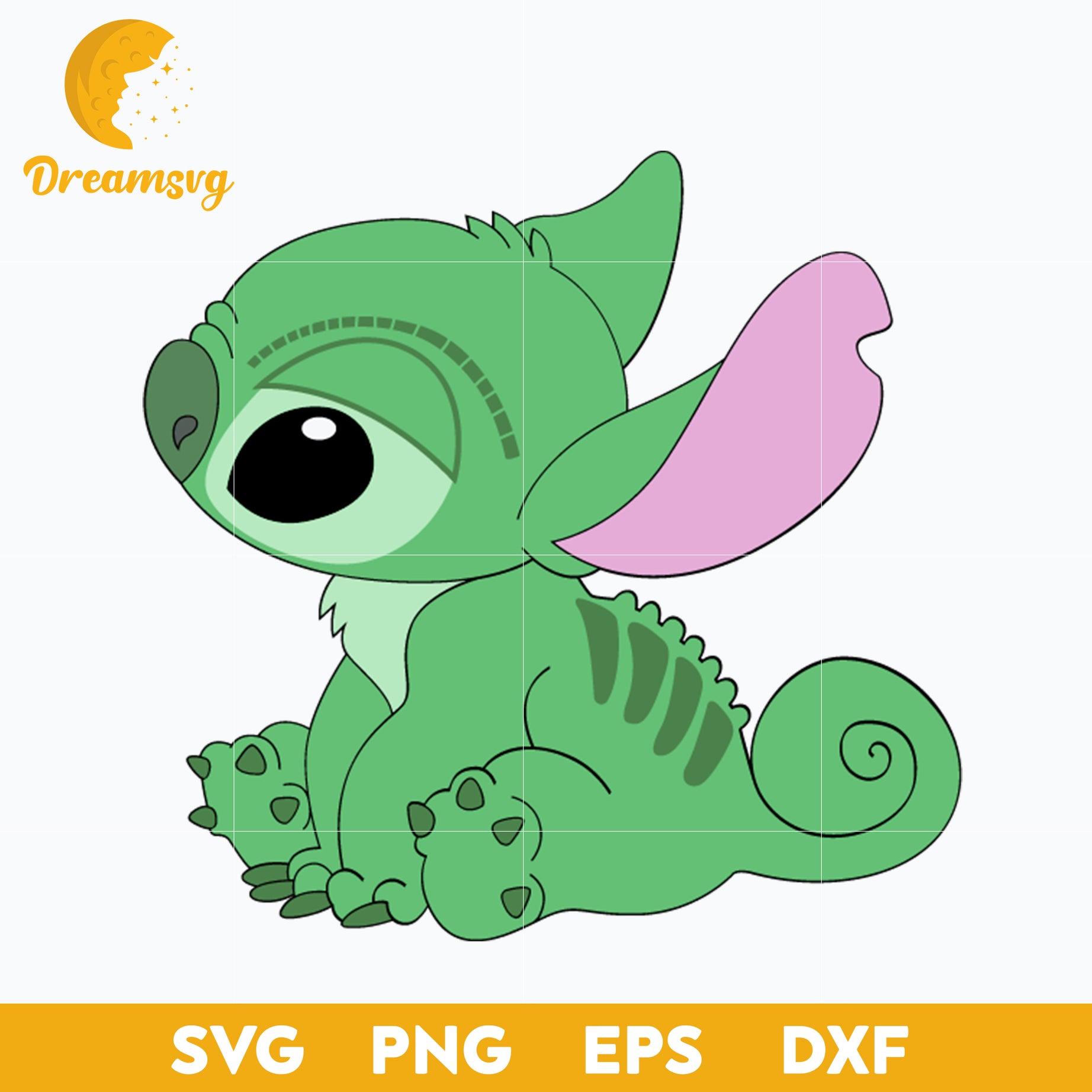 Stitch Chameleon SVG, Chameleon Dress Up SVG, Stitch Animal Sidekick SVG, Stitch Halloween SVG, PNG, DXF, EPS Digital File.