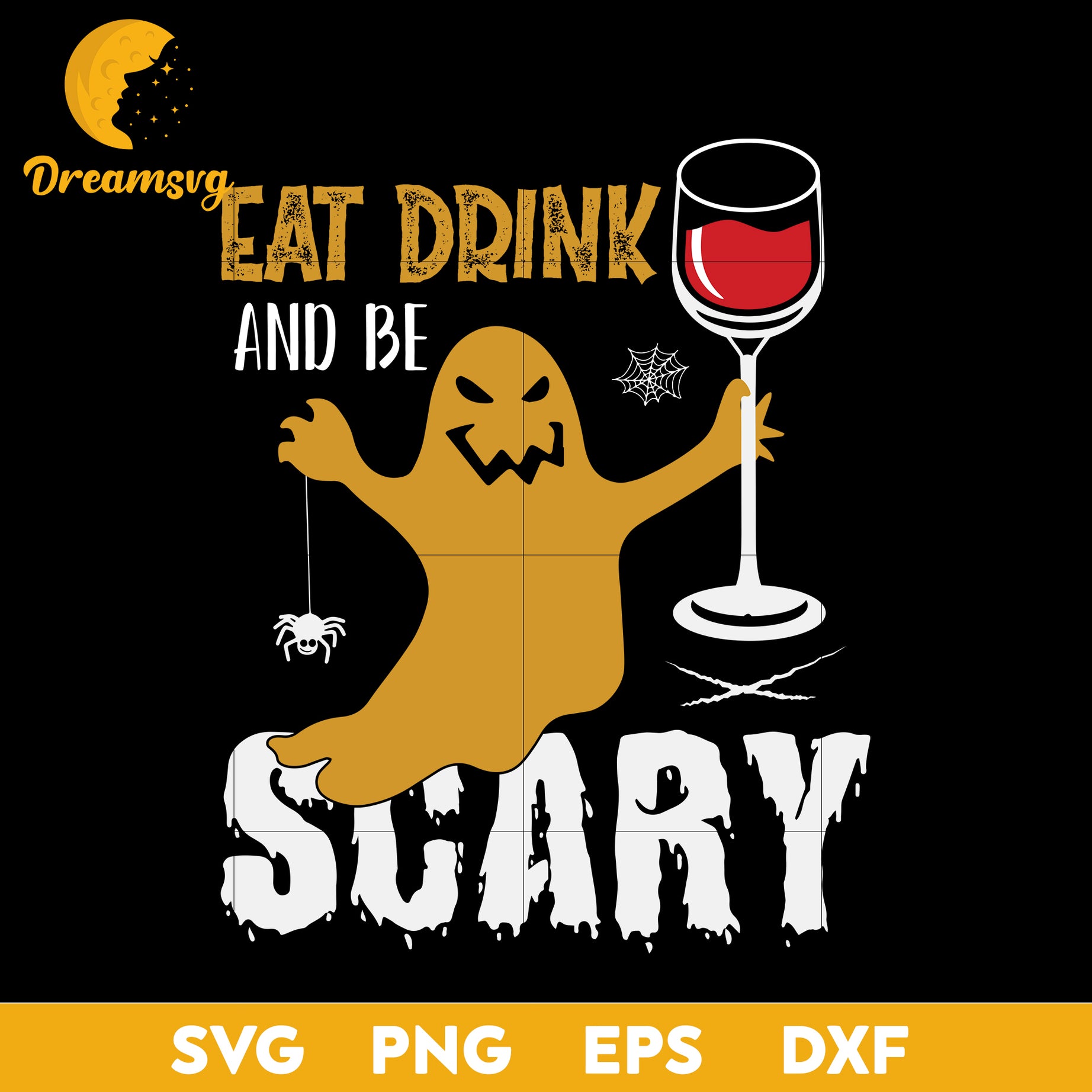 Eat drink and be scary svg, Halloween svg, png, dxf, eps digital file.