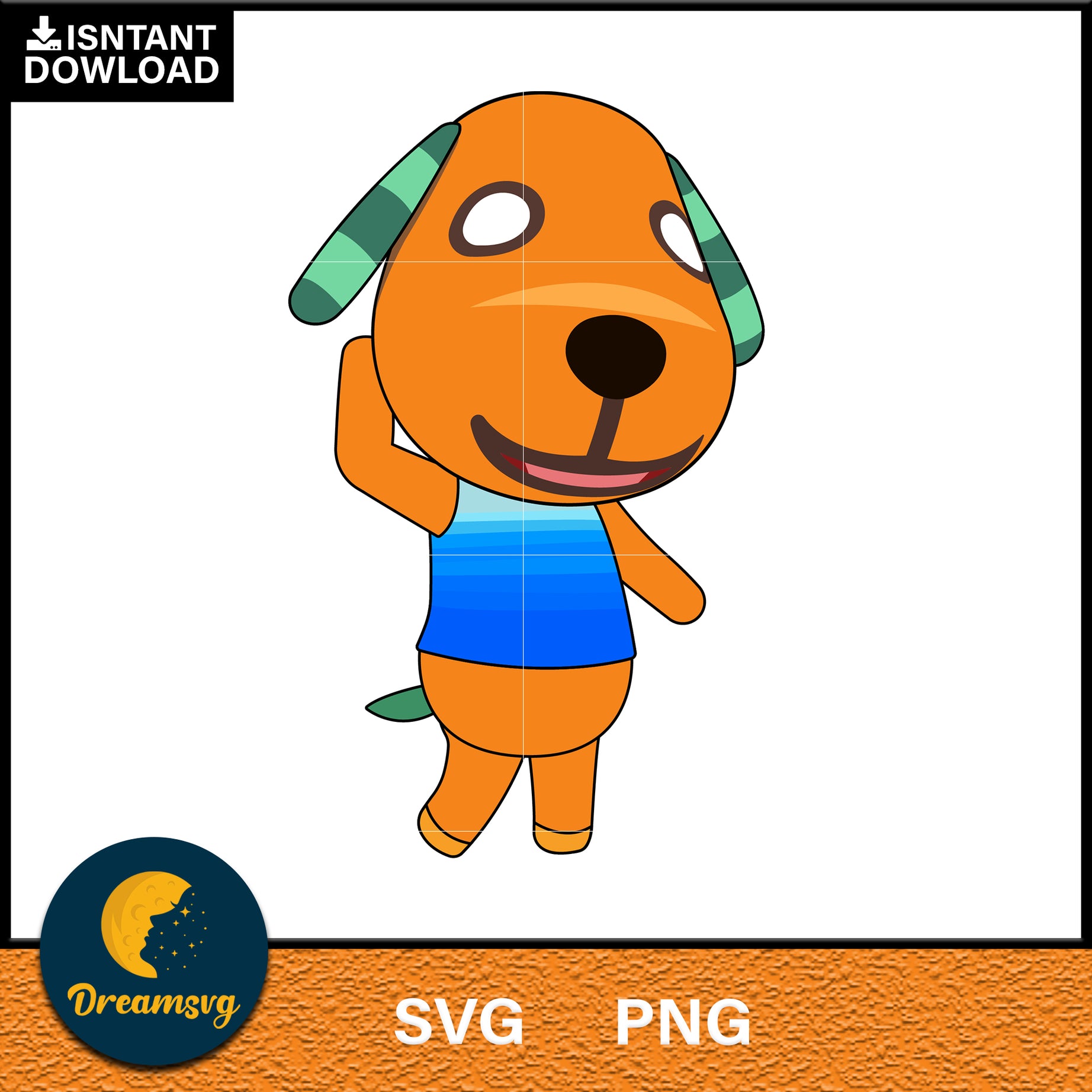 Biskit Animal Crossing Svg, Animal Crossing Svg, Animal Crossing Png, Cartoon svg, svg, png digital file