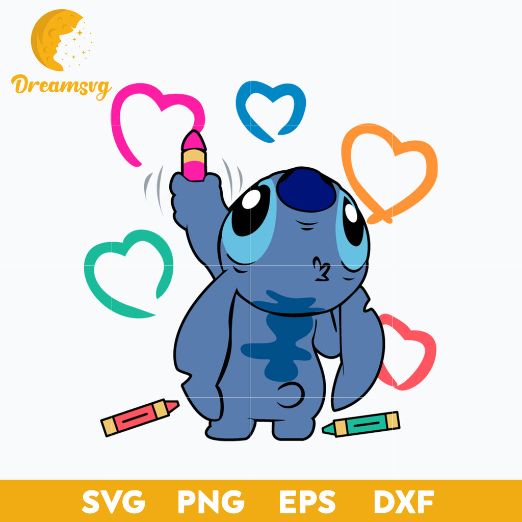 Stitch SVG, Stitch Cartoon SVG, Cartoon SVG, PNG, DXF, EPS Digital Fil