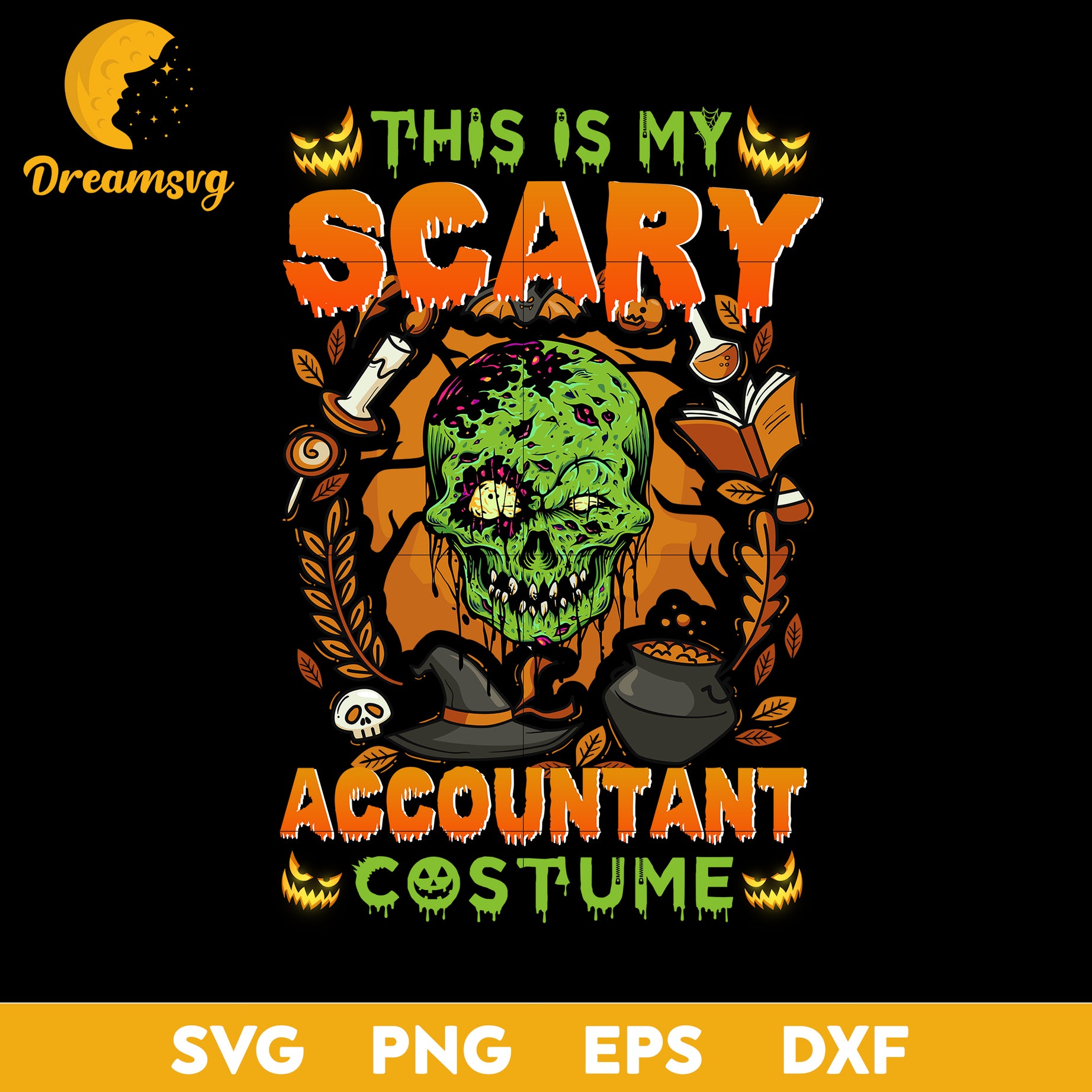 This in my scray accountant costume svg, Halloween svg, png, dxf, eps digital file.