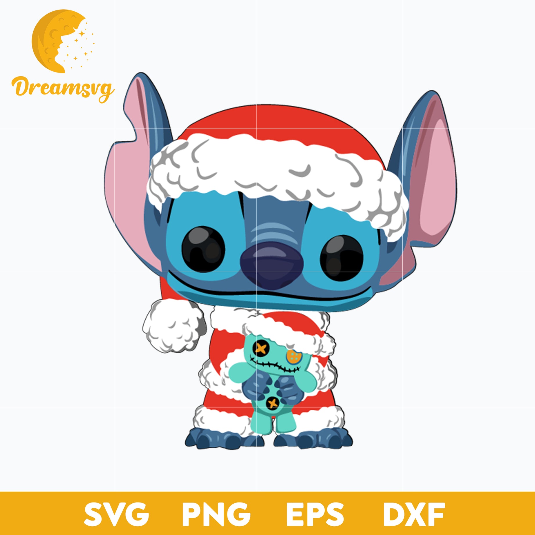 Stitch Christmas SVG, Stitch Christmas Hand Holding Teddy Bear SVG, Stitch Halloween SVG, PNG, DXF, EPS Digital File