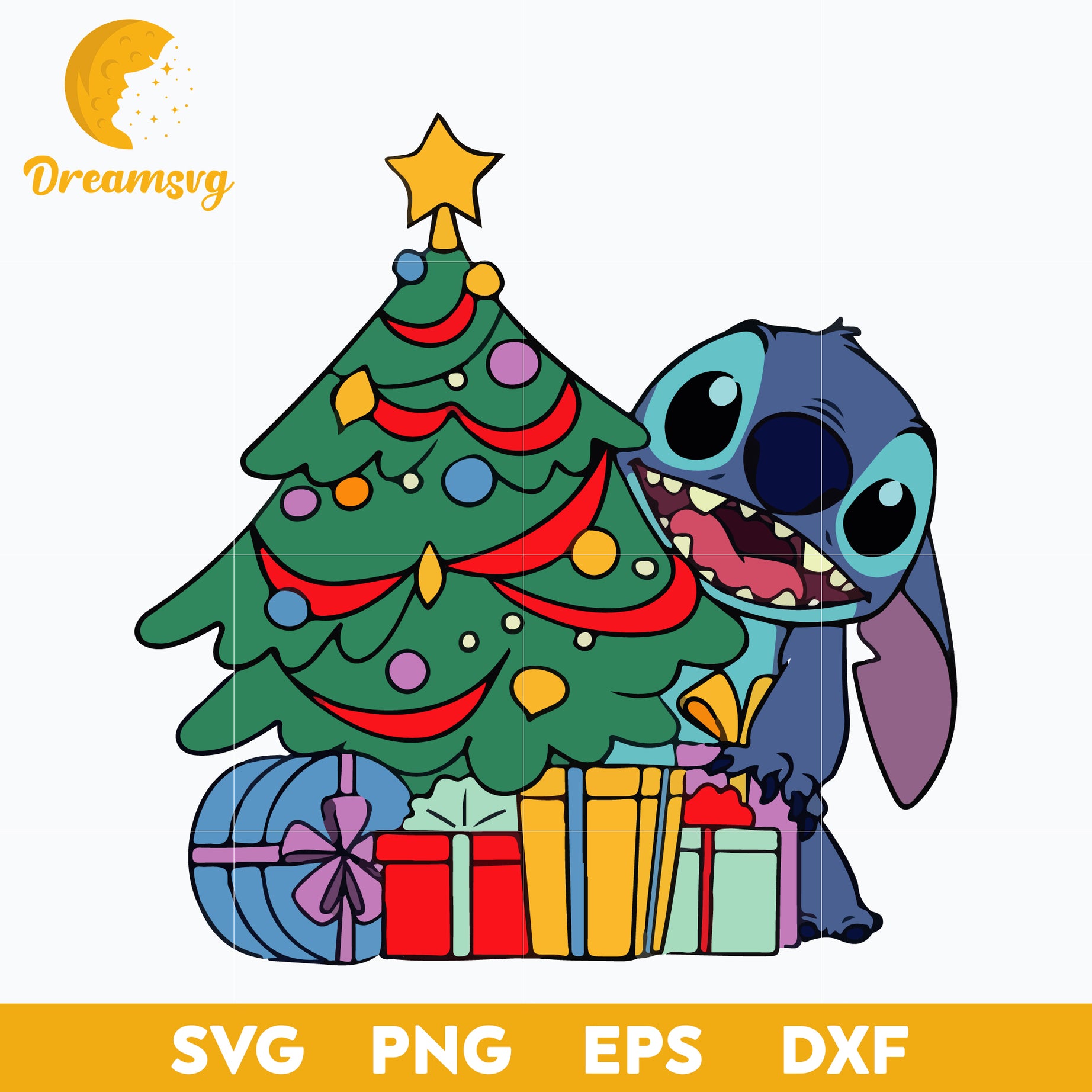 Stitch Christmas SVG, Lilo And Stitch SVG, Cartoon SVG, PNG, DXF, EPS Digital File ST002472