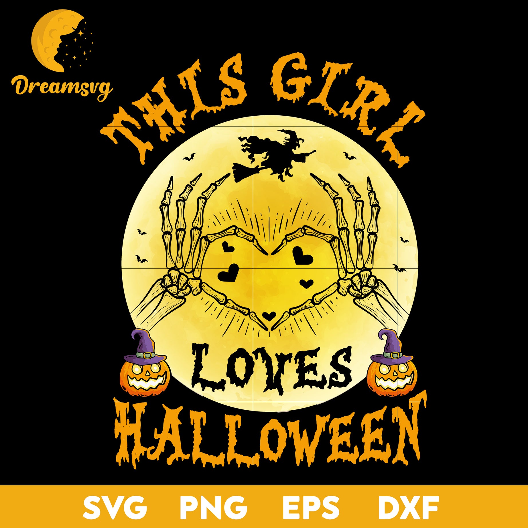 This girl loves halloween svg, Halloween svg, png, dxf, eps digital file.