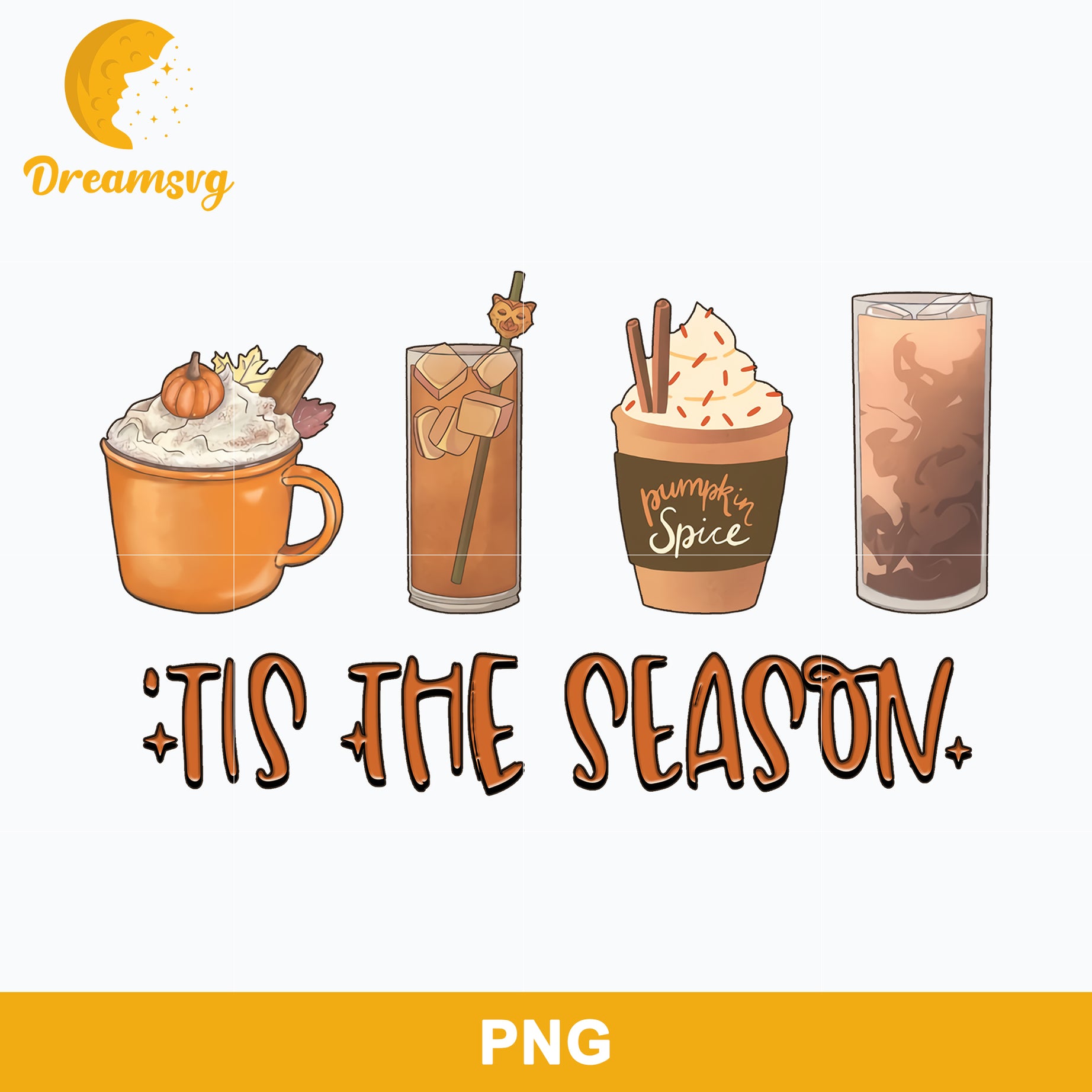 Fall Coffee Png, Tis The Season, Halloween Coffee Png Sublimation.