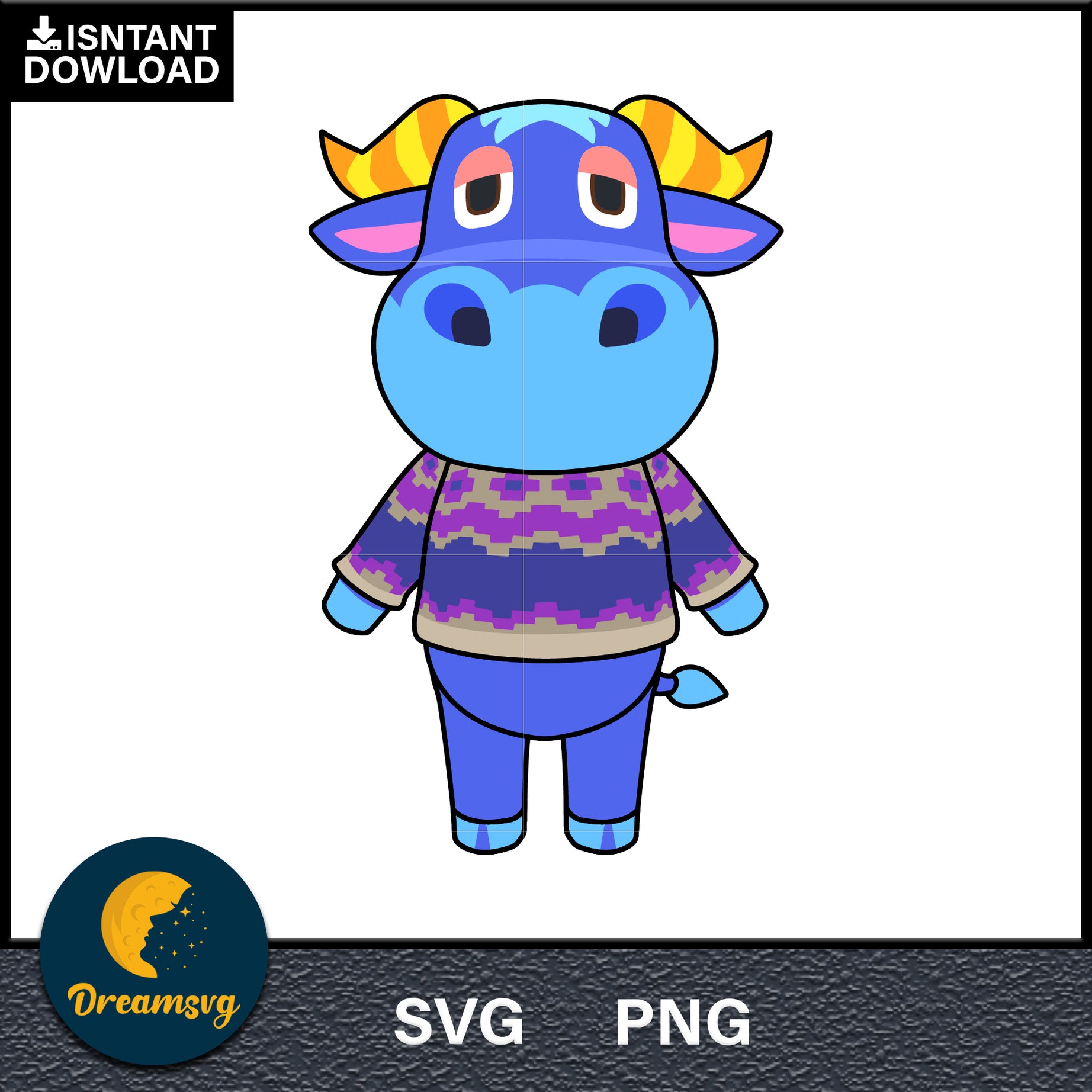 Stu Animal Crossing Svg, Animal Crossing Svg, Animal Crossing Png, Cartoon svg, svg, png digital file