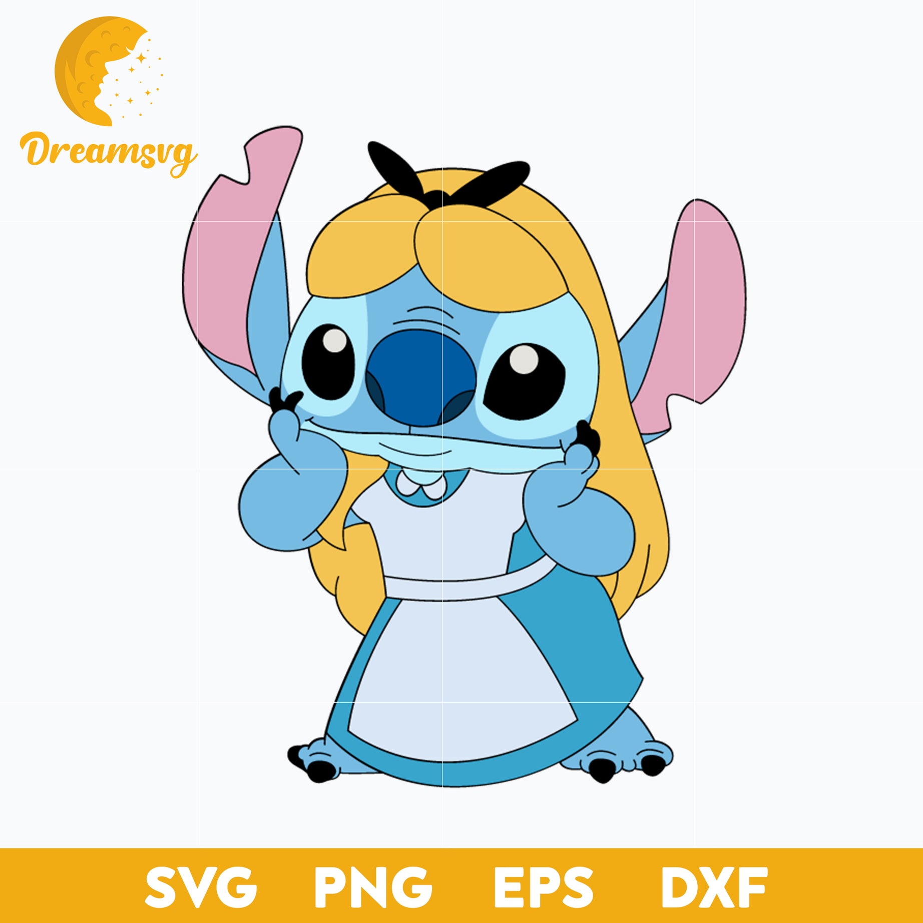 Stitch Inspired Alice SVG, lice In Wonderland SVG, Stitch SVG, Halloween SVG, PNG, DXF, EPS Digital File.