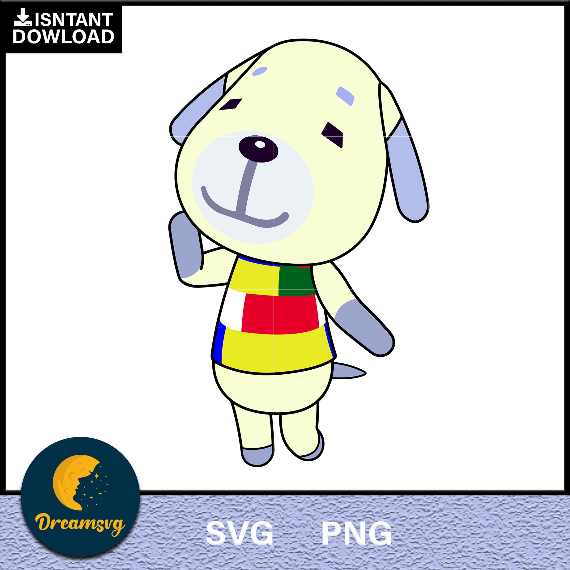 Daisy Animal Crossing Svg, Animal Crossing Svg, Animal Crossing Png, Cartoon svg, svg, png digital file