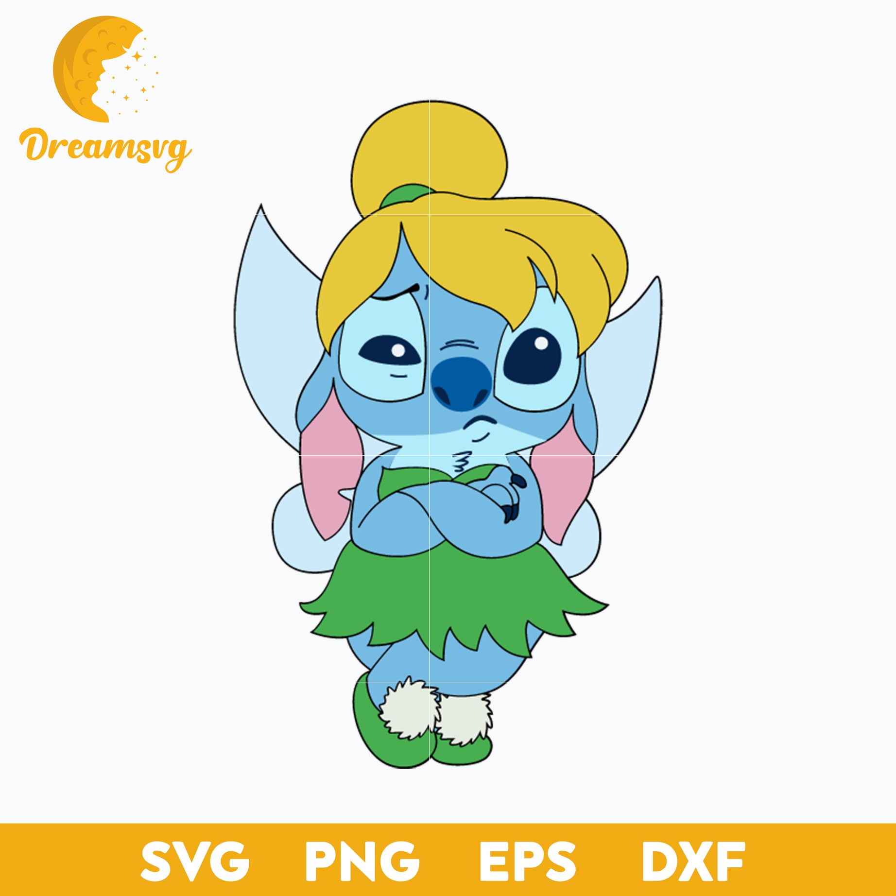 Stitch Fairy Cute SVG, Neverland Stitch SVG, Stitch Fairy Rinker  SVG, Stitch Halloween SVG, PNG, DXF, EPS Digital File