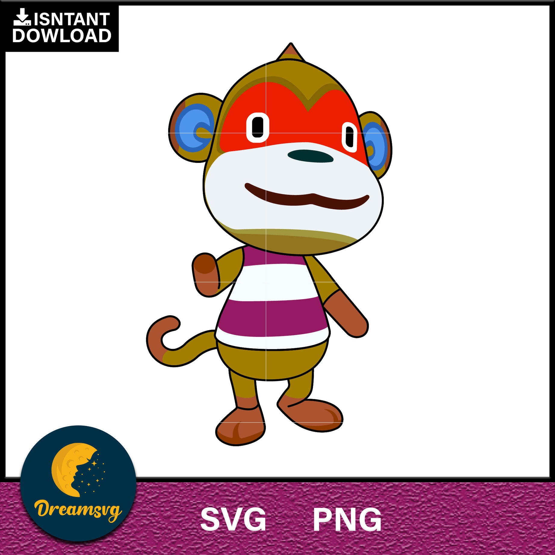 Simon Animal Crossing Svg, Animal Crossing Svg, Animal Crossing Png, Cartoon svg, svg, png digital file