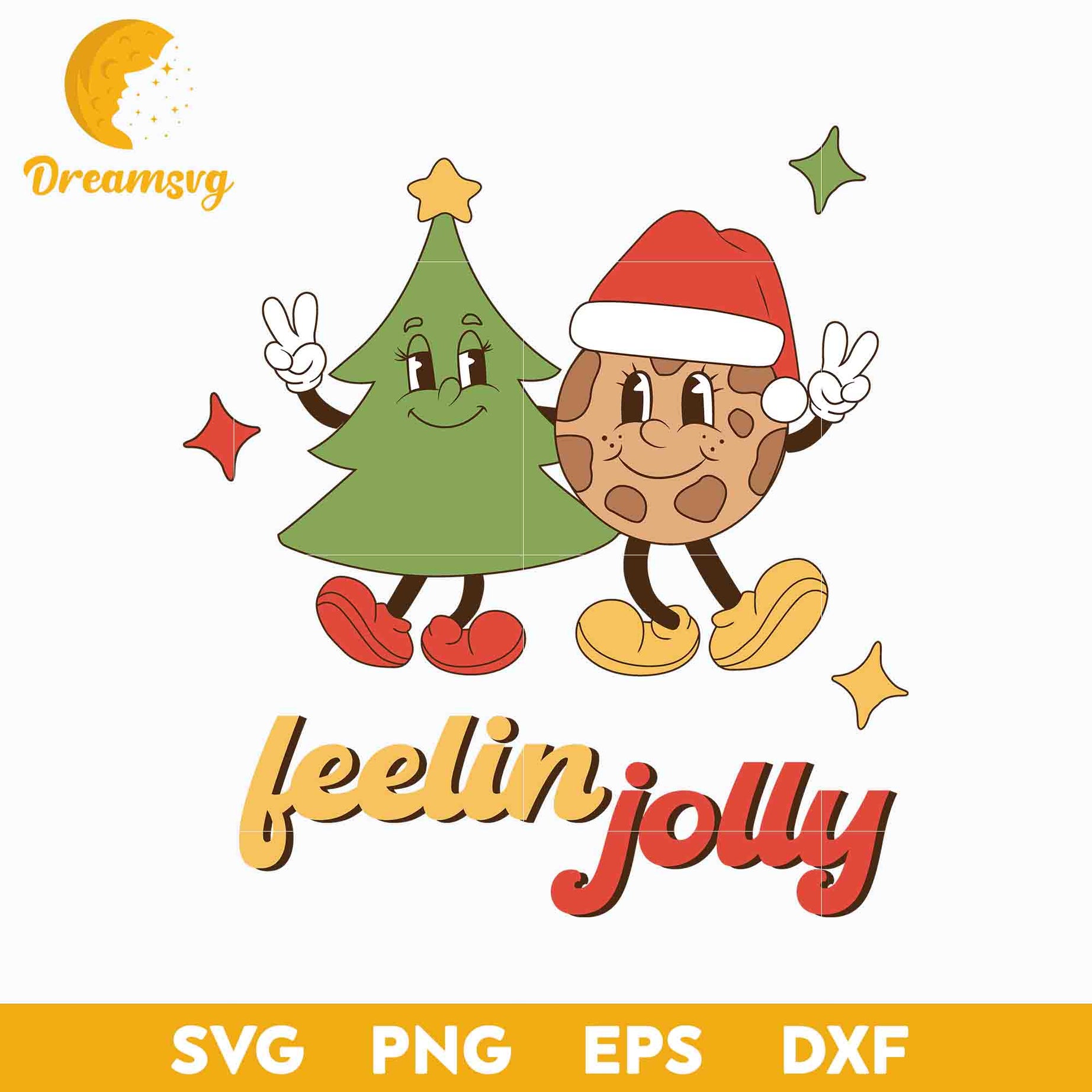 Feelin Jolly Christmas Santa Claus Hat SVG, Christmas SVG.