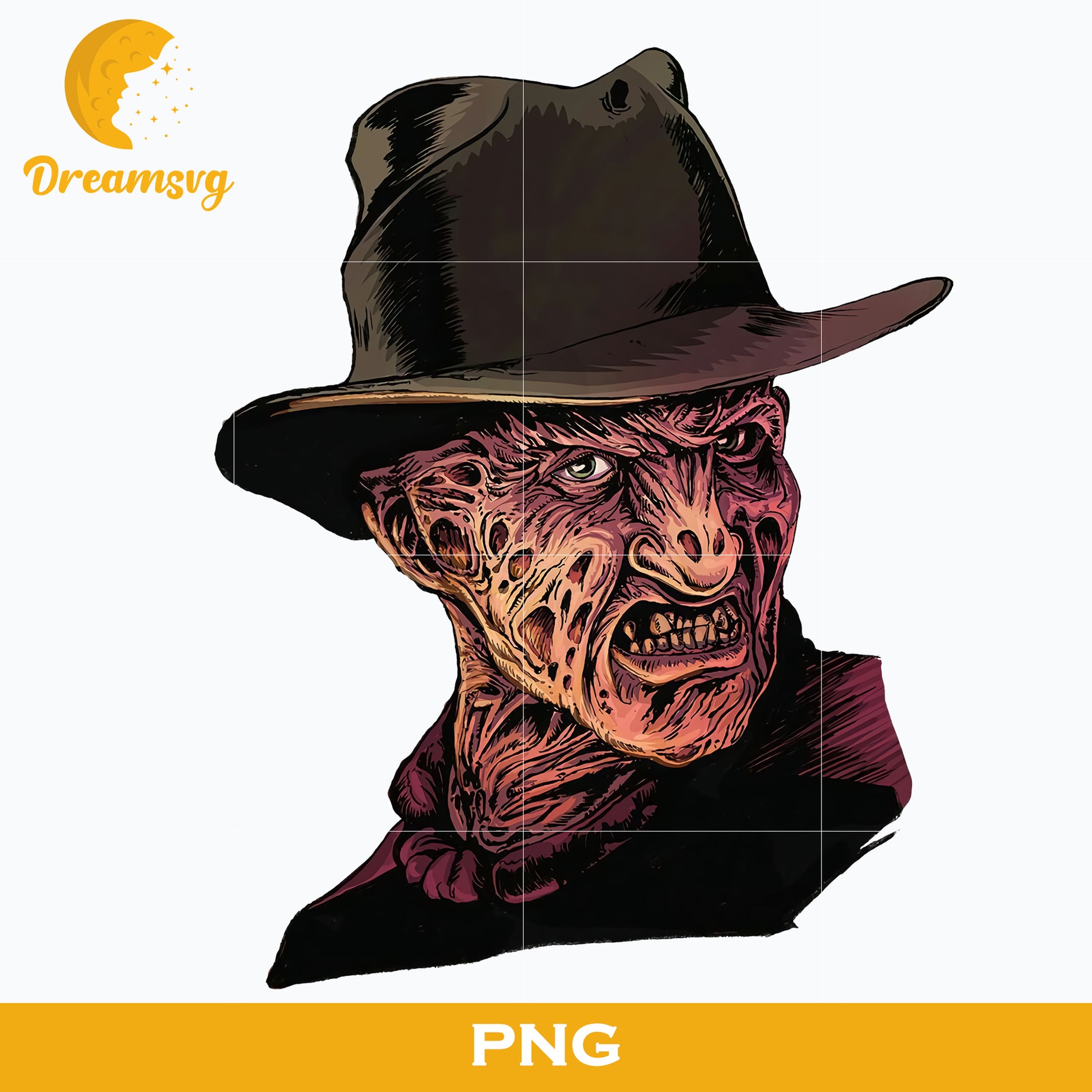 Freddy Krueger PNG, Freddy Krueger Halloween, Scary Halloween, Horror Characters, Halloween svg, png digital file.