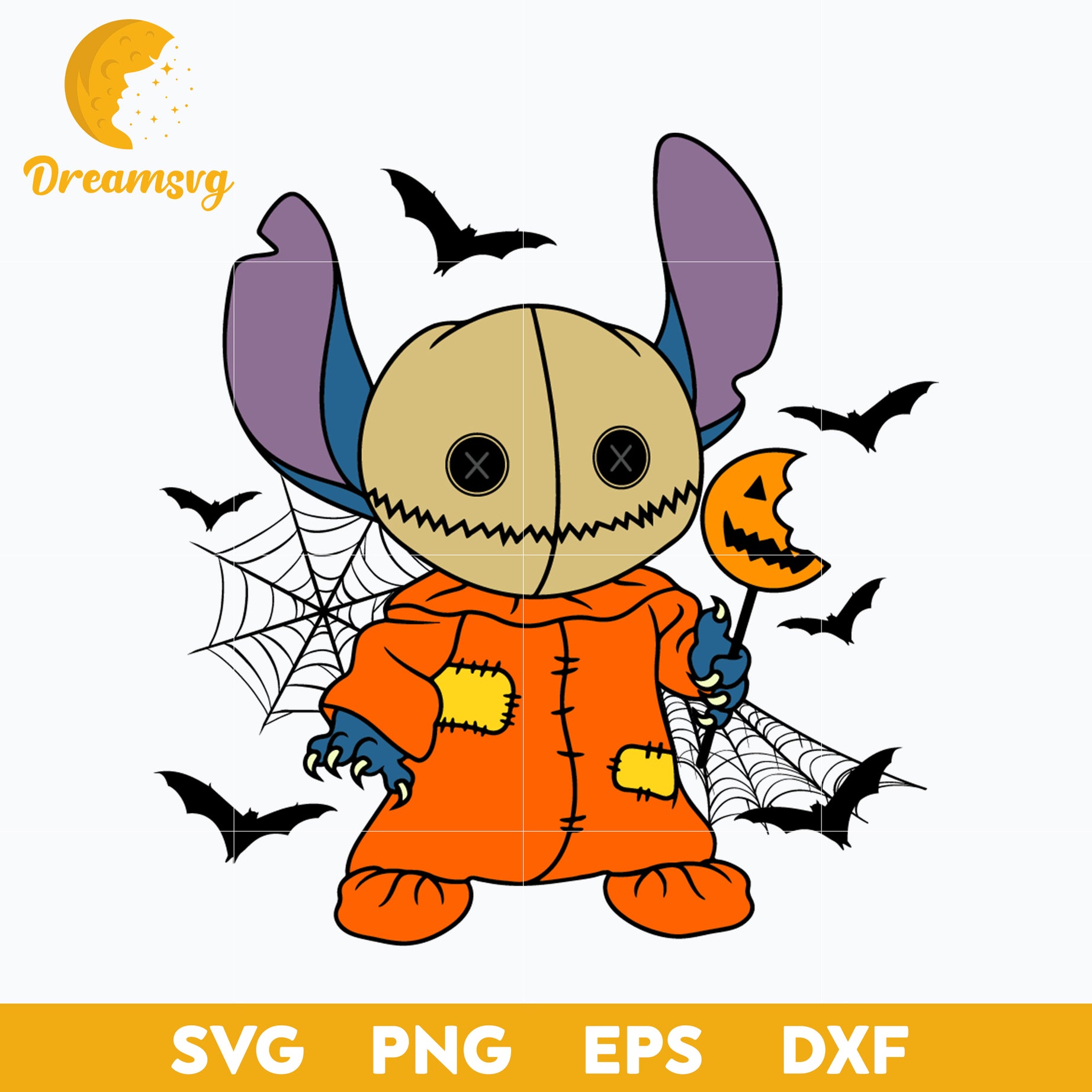 Stitch Trick Treat Alien SVG,  Stitch Holding Lollipops Trick R Treat Sam SVG, Stitch Halloween SVG, PNG, DXF, EPS Digital File.