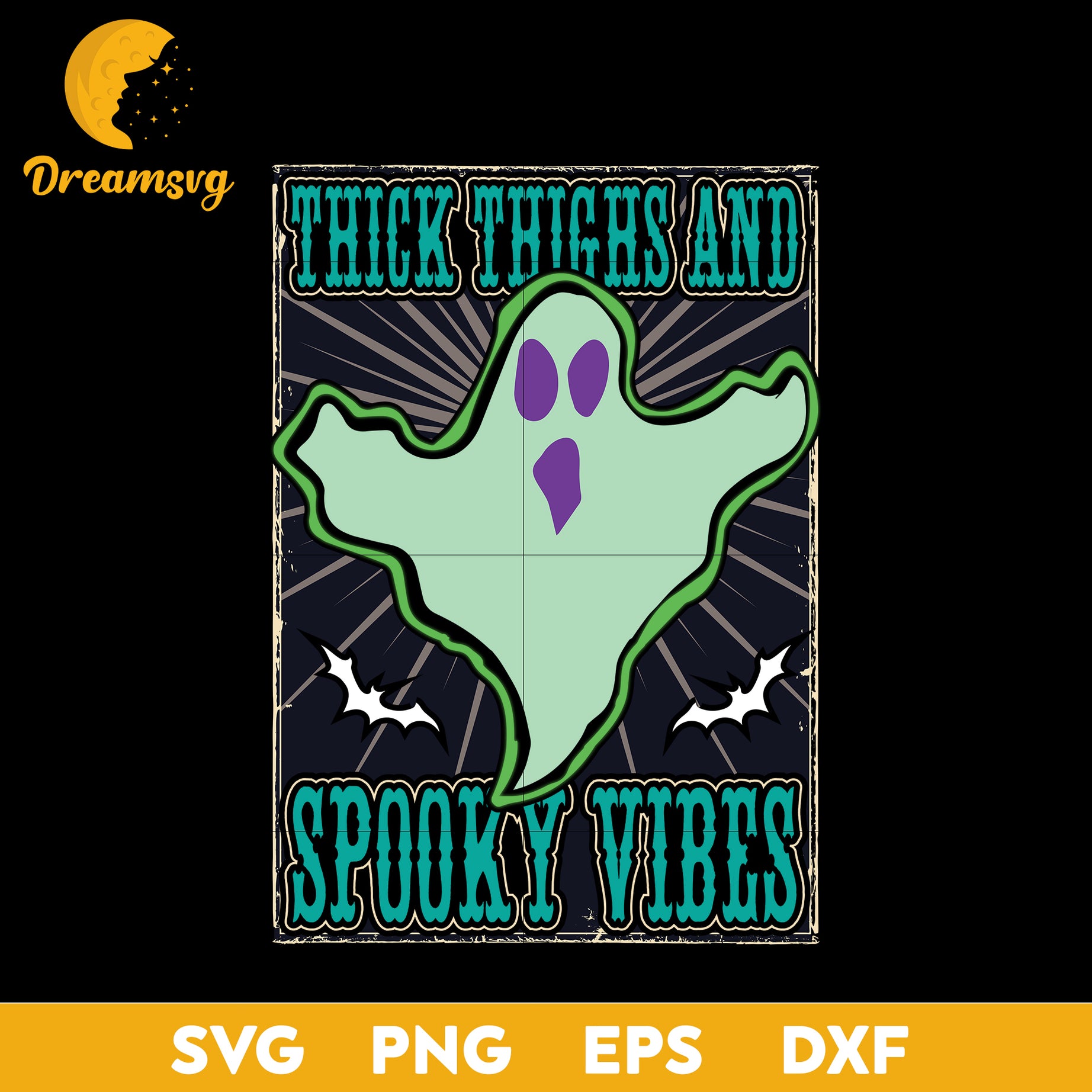 Thick things and spooky vibes svg, Halloween svg, png, dxf, eps digital file.