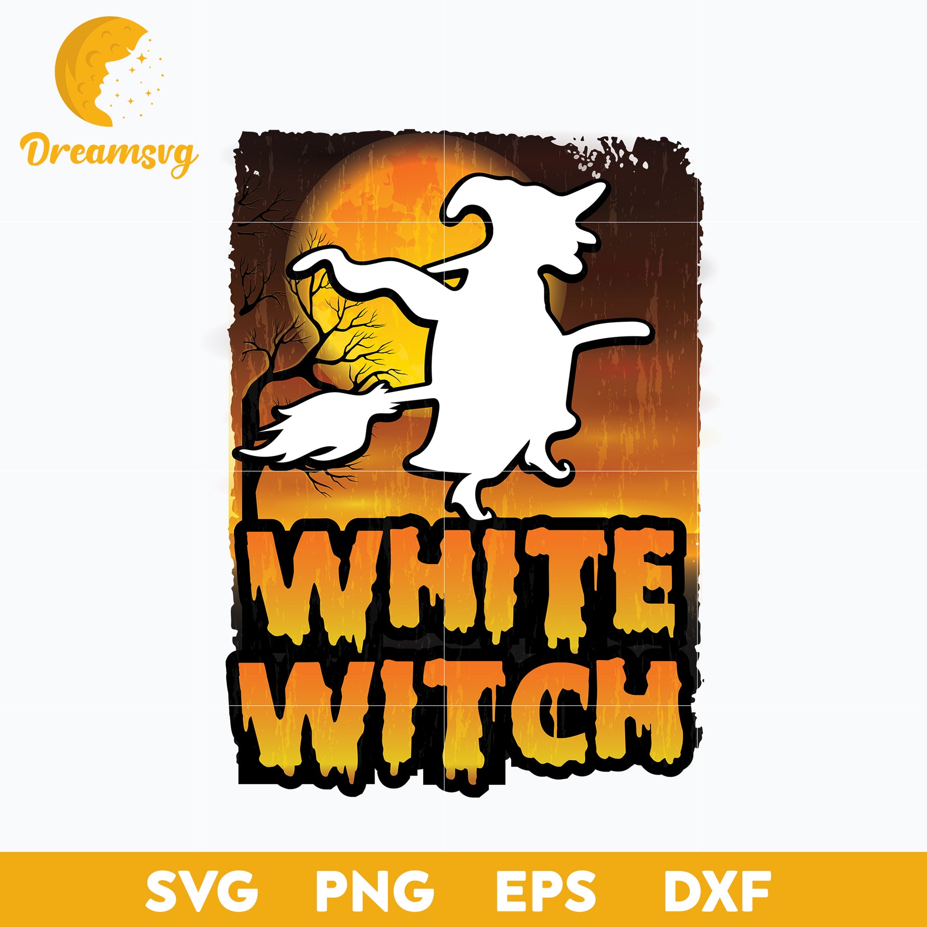White witch svg, Halloween svg, png, dxf, eps digital file.