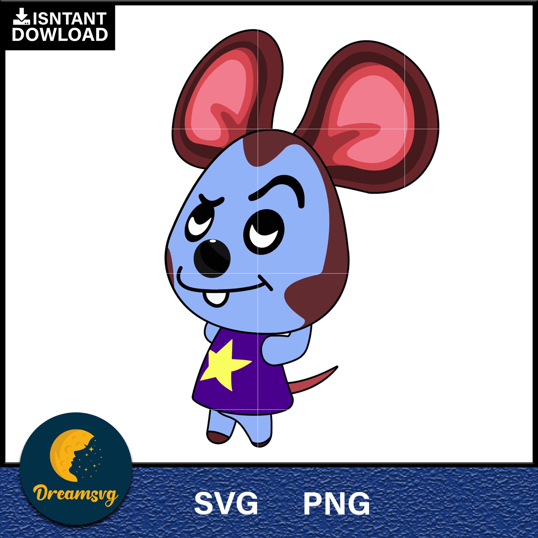 Moose Animal Crossing Svg, Animal Crossing Svg, Animal Crossing Png, Cartoon svg, svg, png digital file
