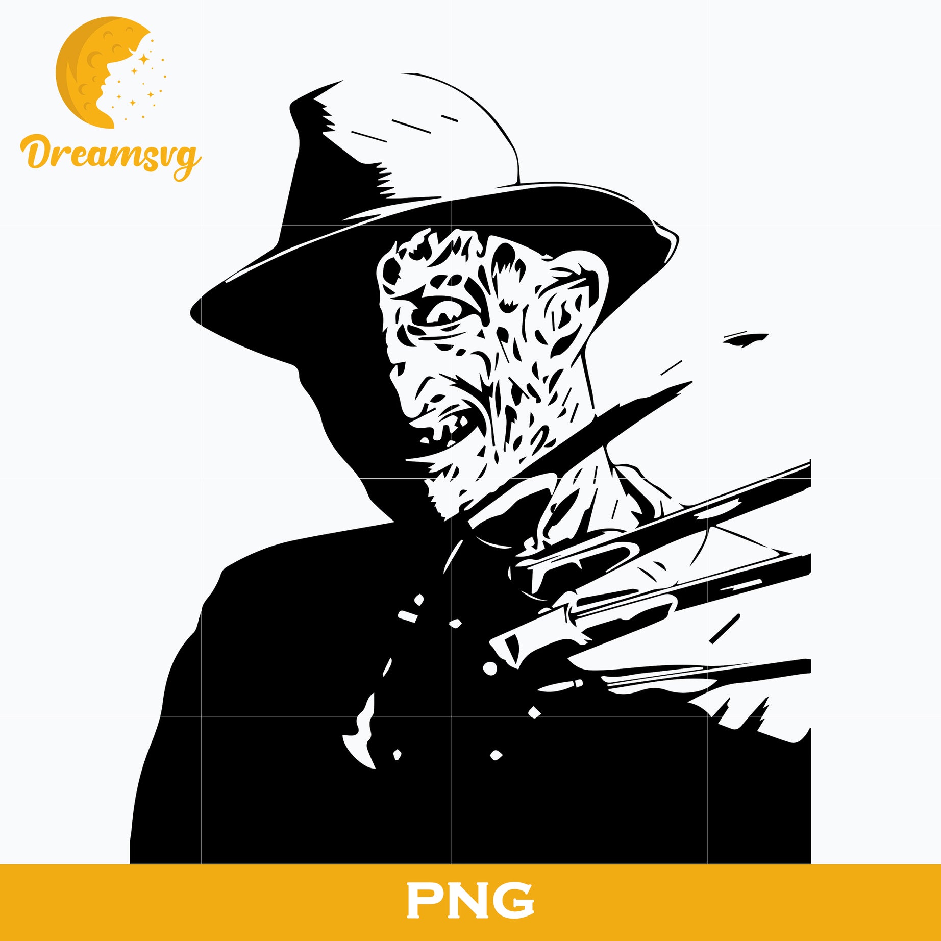 Freddy Krueger PNG, Freddy Krueger Halloween, Scary Halloween, Horror Characters, Halloween svg, png digital file.
