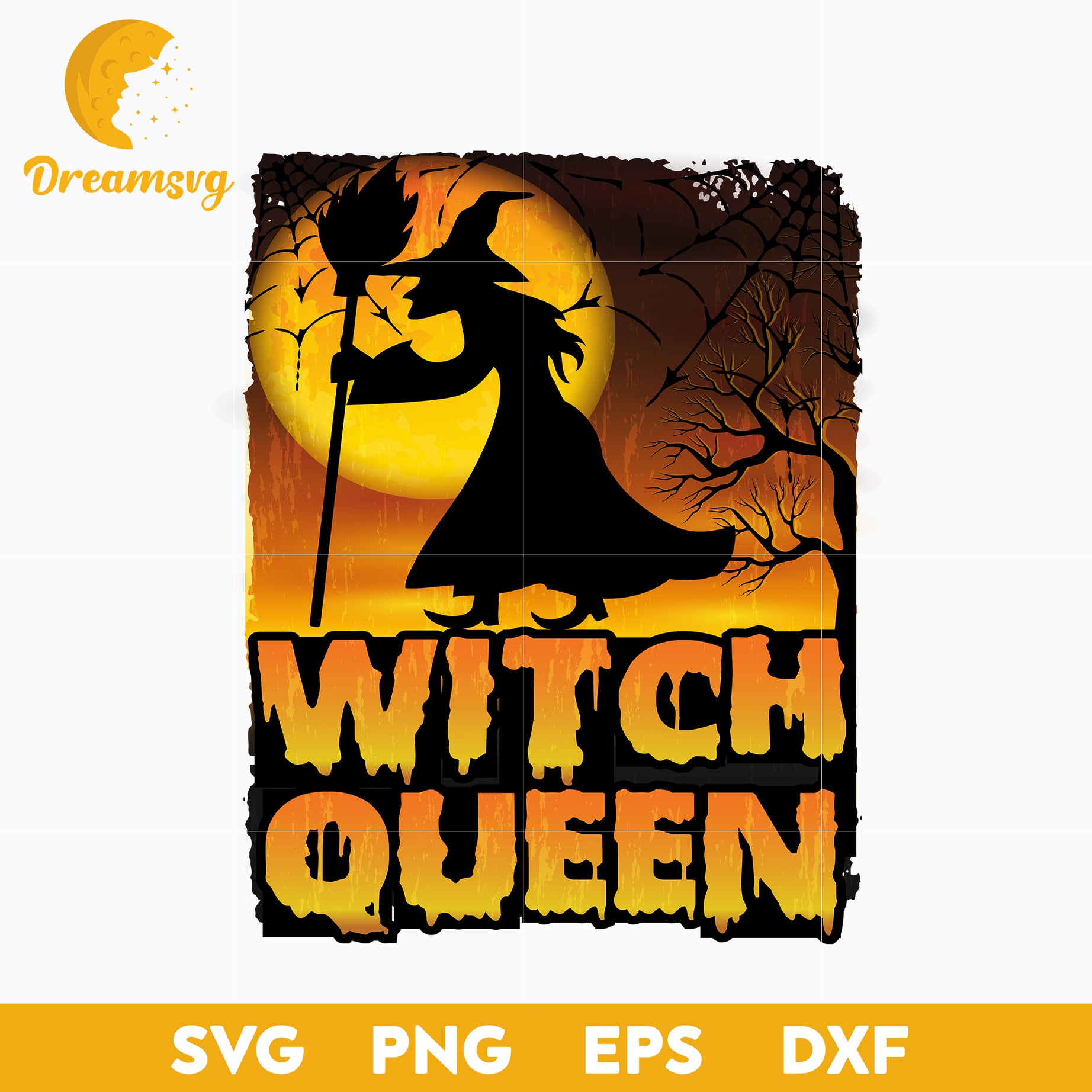 Witch queen svg, Halloween svg, png, dxf, eps digital file.