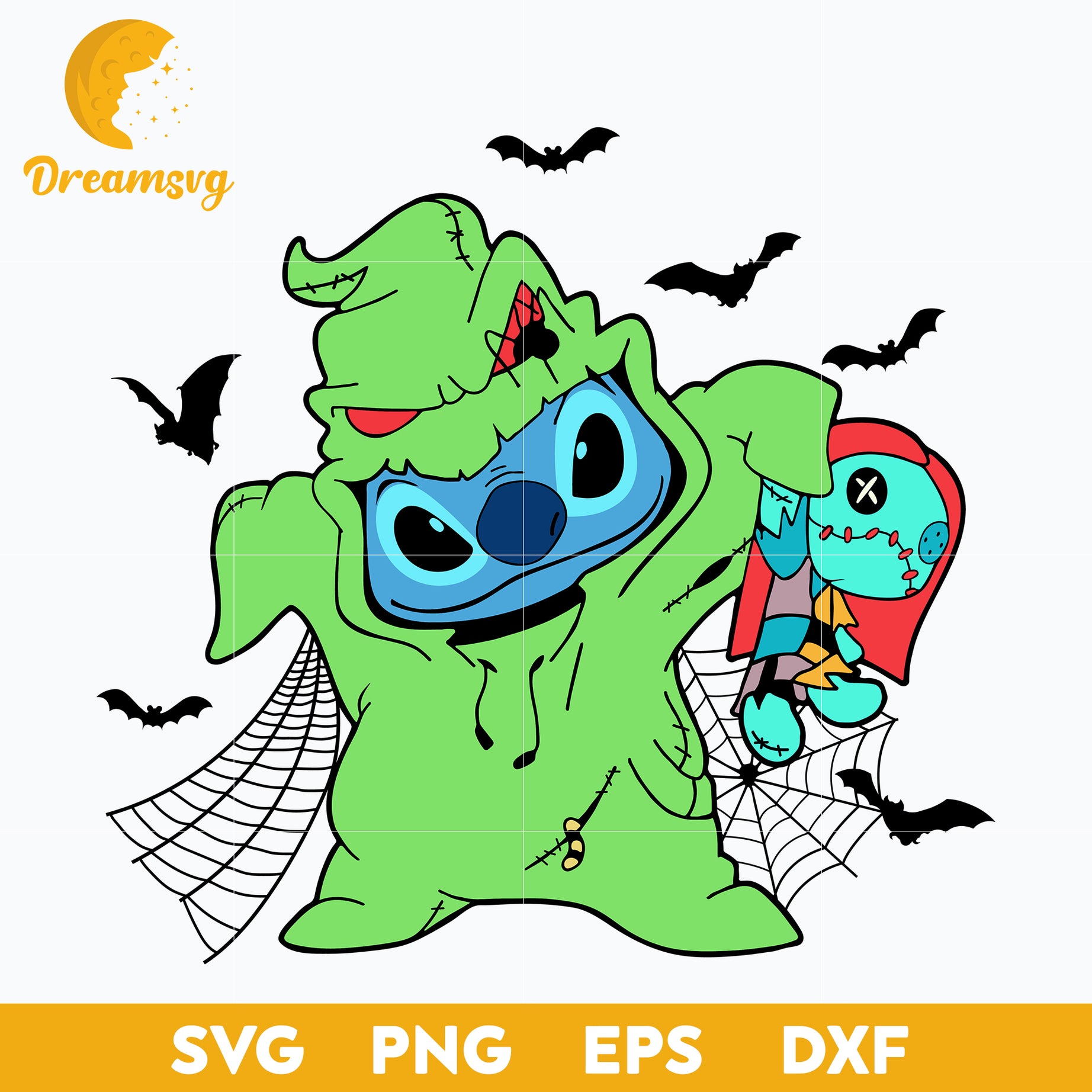 Stitch Oogie Boogie SVG, Oogie Boogie Halloween SVG, Stitch Halloween SVG, PNG, DXF, EPS Digital File.