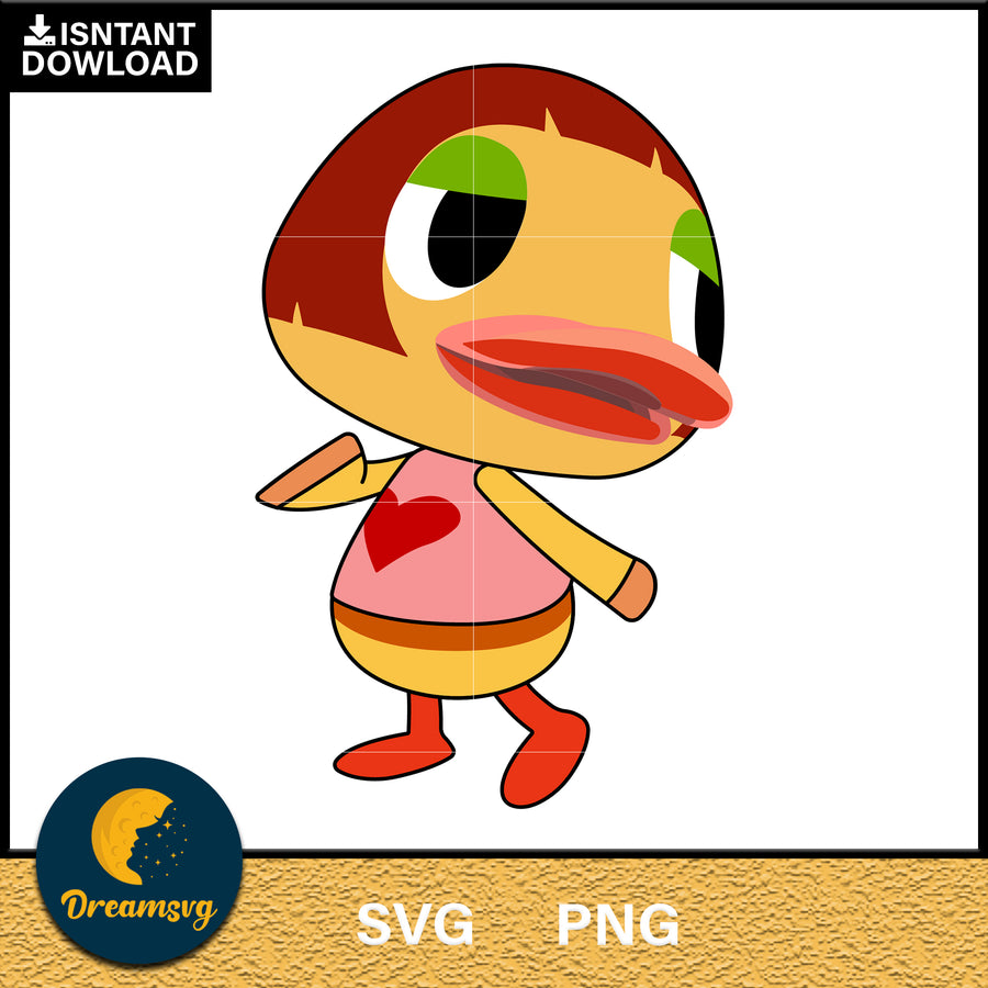 Maelle Animal Crossing Svg, Animal Crossing Svg, Animal Crossing Png, Cartoon svg, svg, png digital file