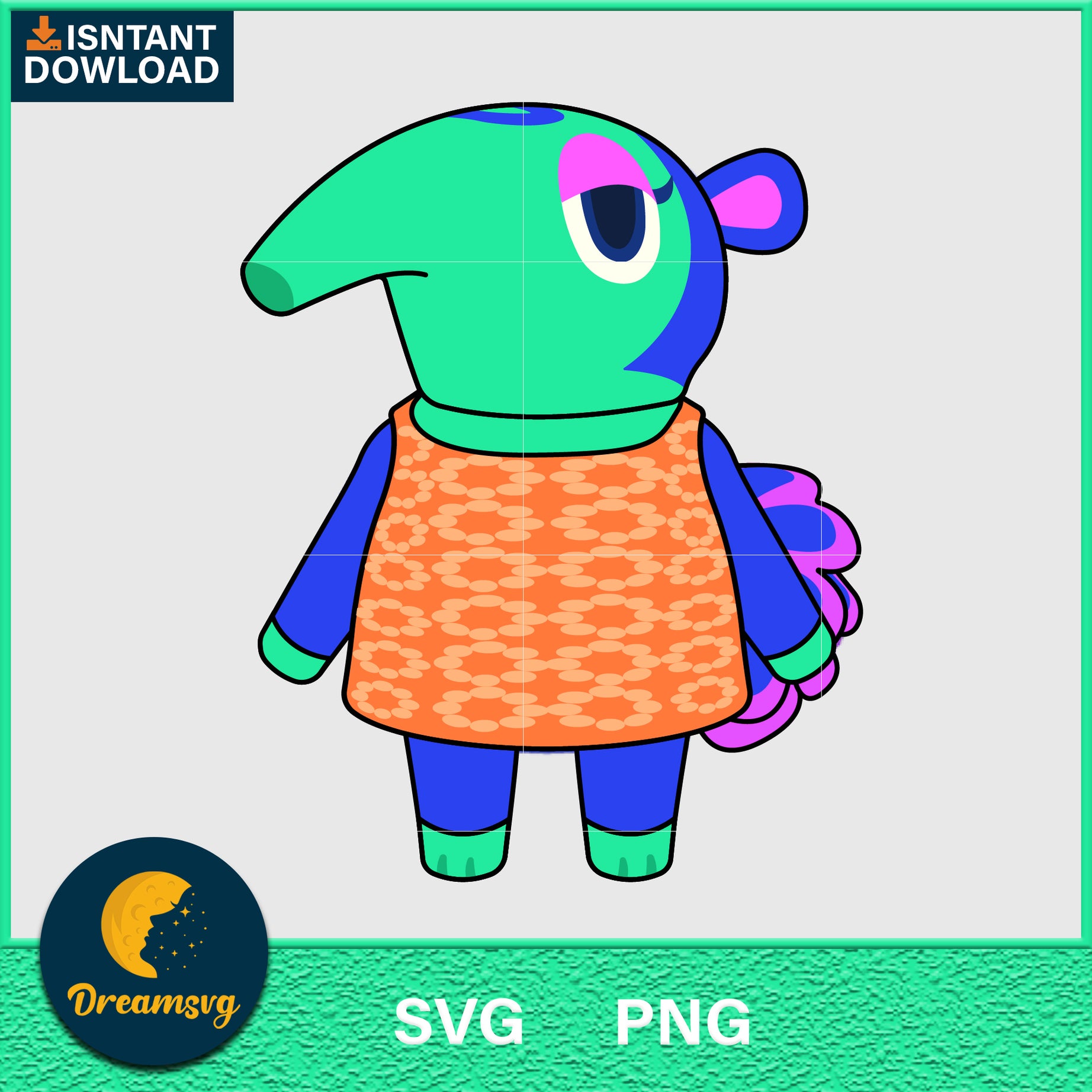 Pango Animal Crossing Svg, Animal Crossing Svg, Animal Crossing Png, Cartoon svg, svg, png digital file