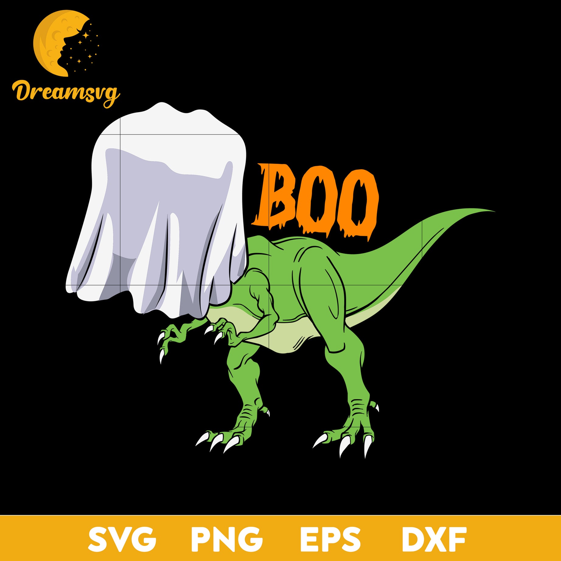 Ghost Dinosaur T rex Funny svg, Halloween svg, png, dxf, eps digital file.