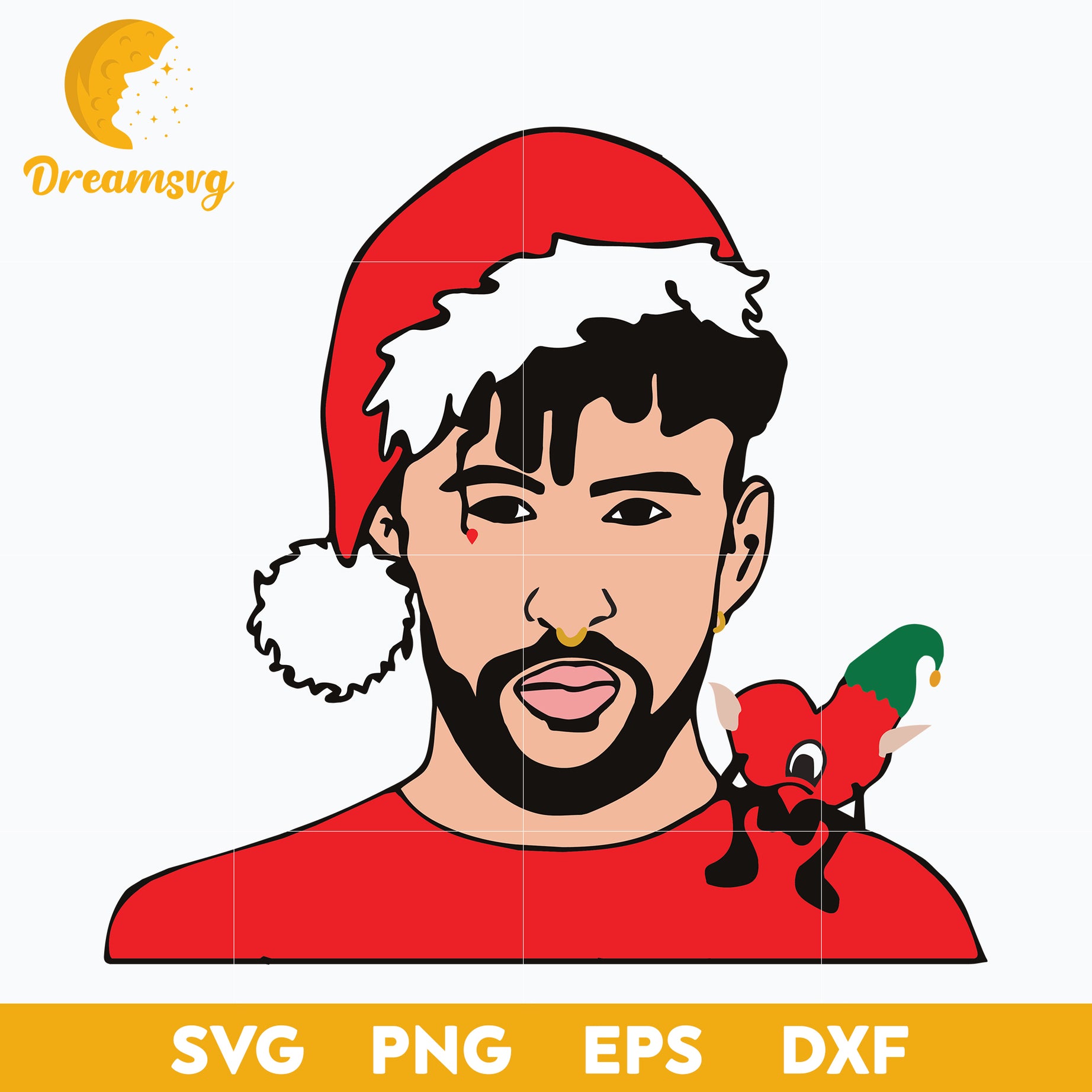 Bad Bunny Christmas SVG
