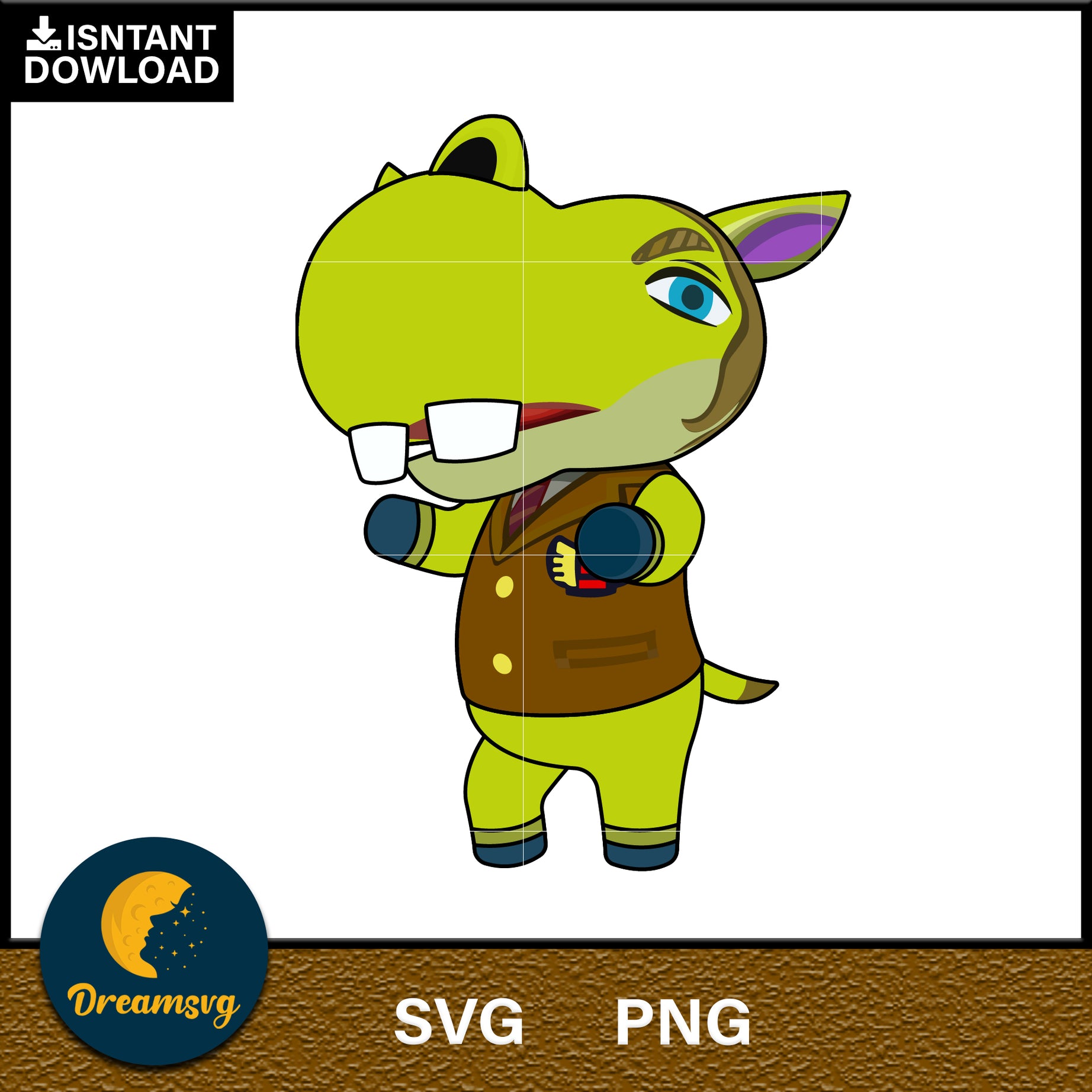 Hippeux Animal Crossing Svg, Animal Crossing Svg, Animal Crossing Png, Cartoon svg, svg, png digital file