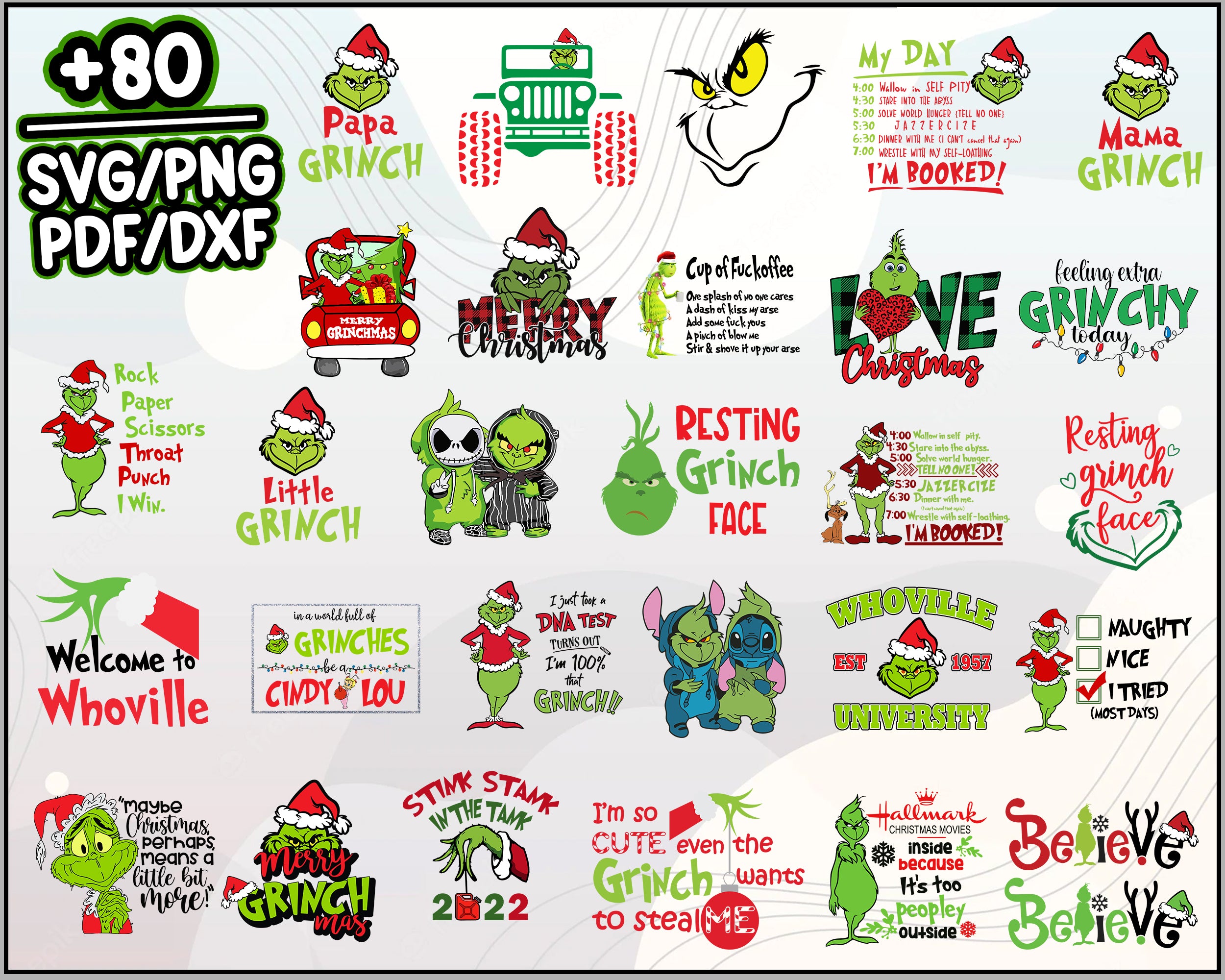 80+ Grinch Christmas SVG