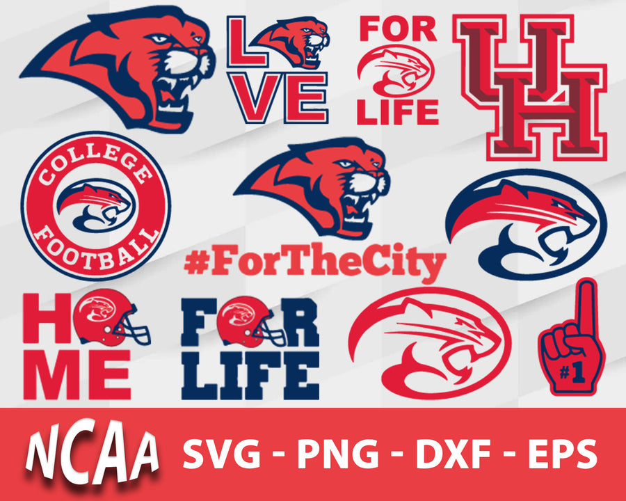 Houston Cougars Svg Bundle, Houston Cougars Svg, Sport Svg, Ncaa Svg, Png, Dxf, Eps Digital file.