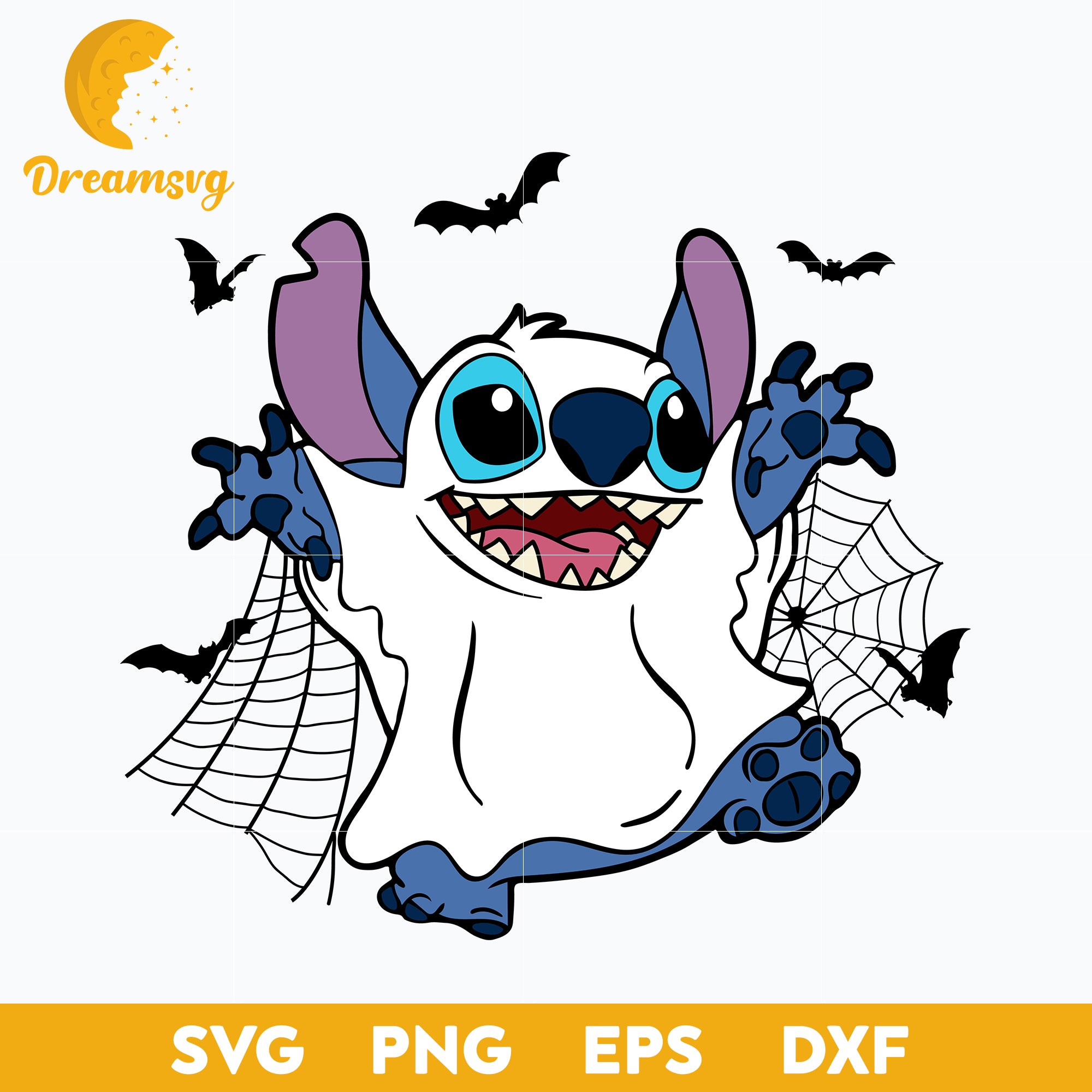 Ghost Stitch SVG, Stitch Horror Halloween SVG, Stitch Halloween SVG, P ...