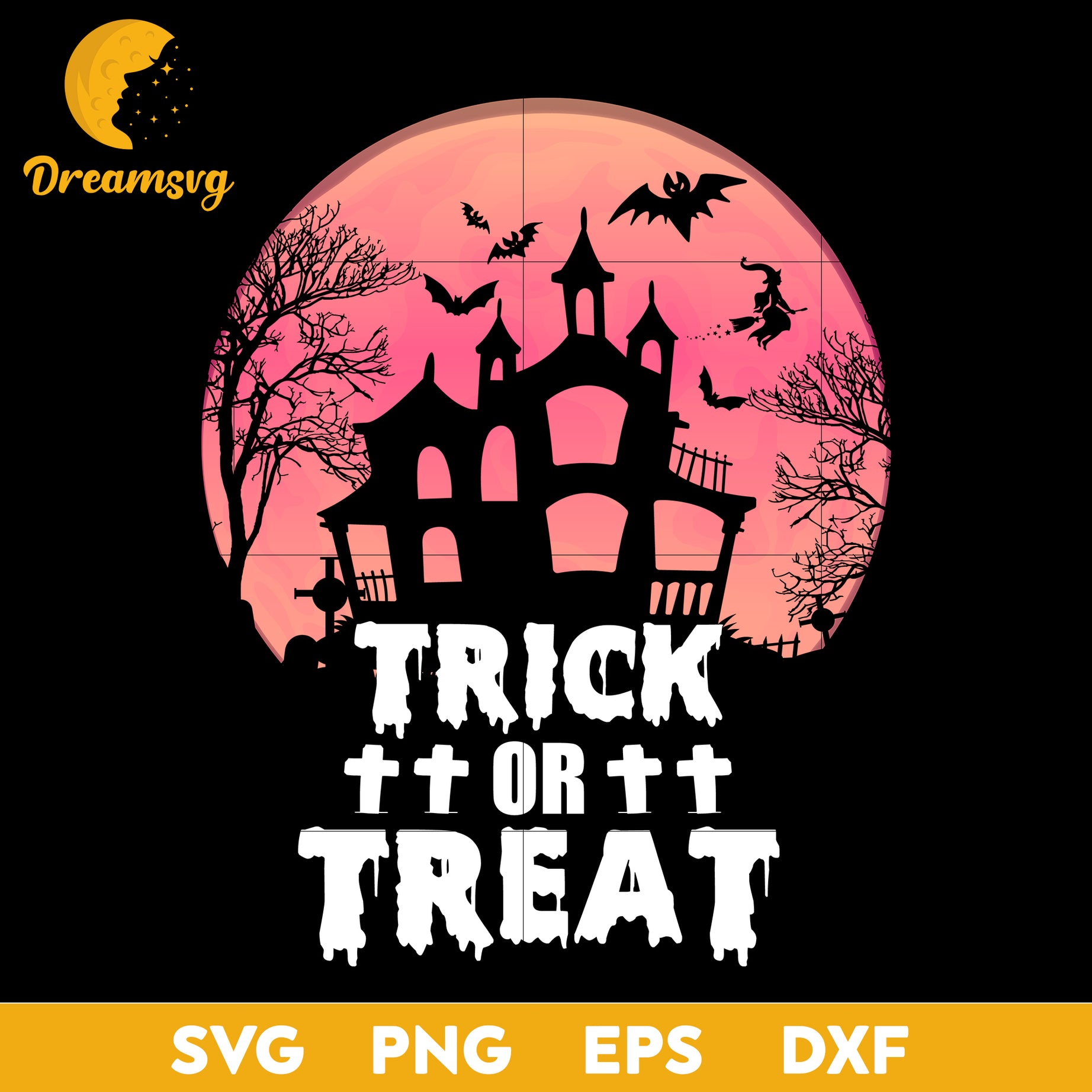Trick or treat svg, Halloween svg, png, dxf, eps digital file.