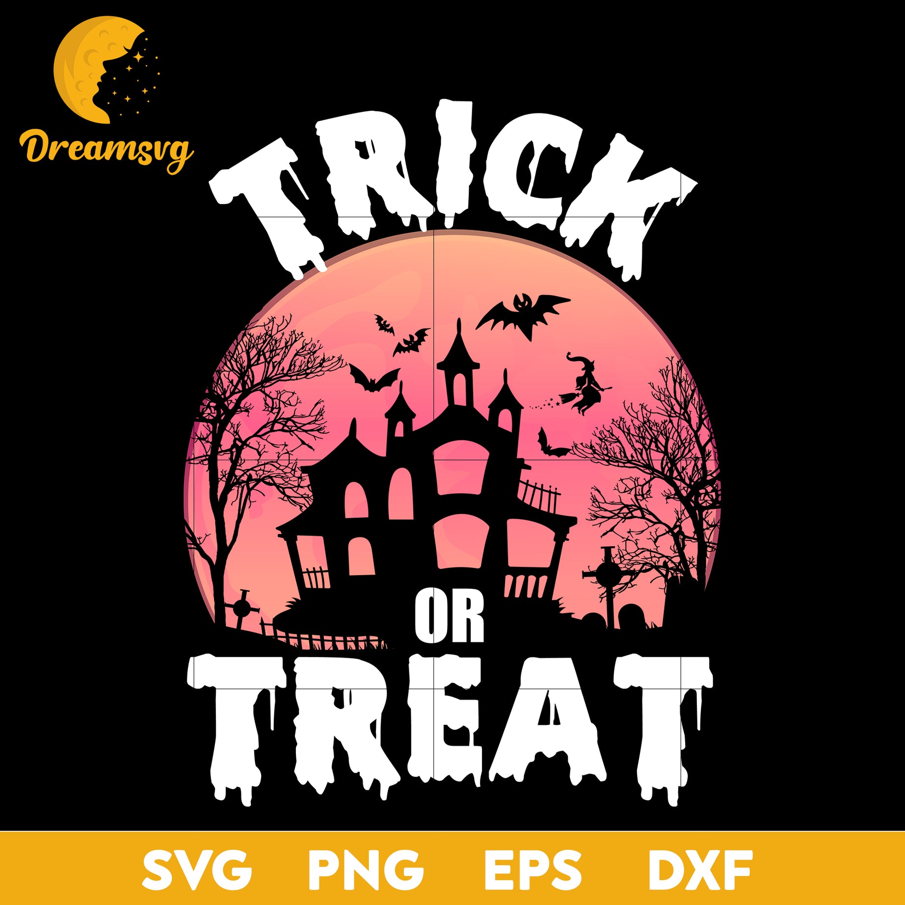 Trick or treat svg, Halloween svg, png, dxf, eps digital file.