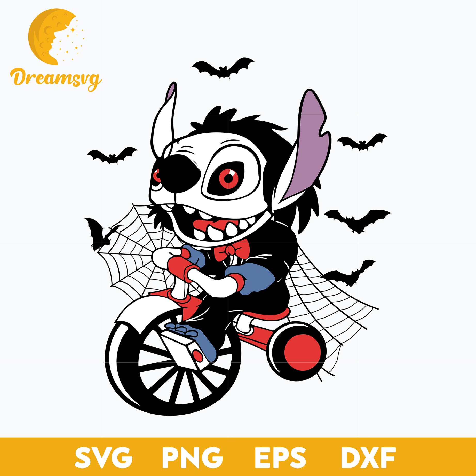 Stitch Biker Clown SVG