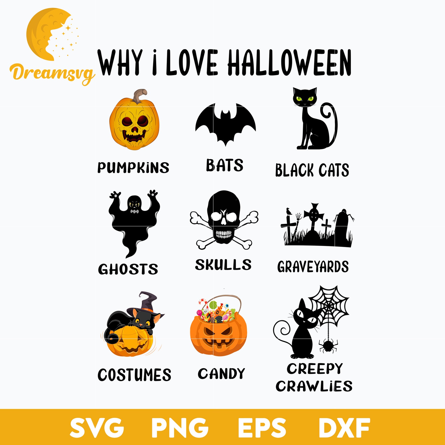 Why i love halloween  svg, Halloween svg, png, dxf, eps digital file.
