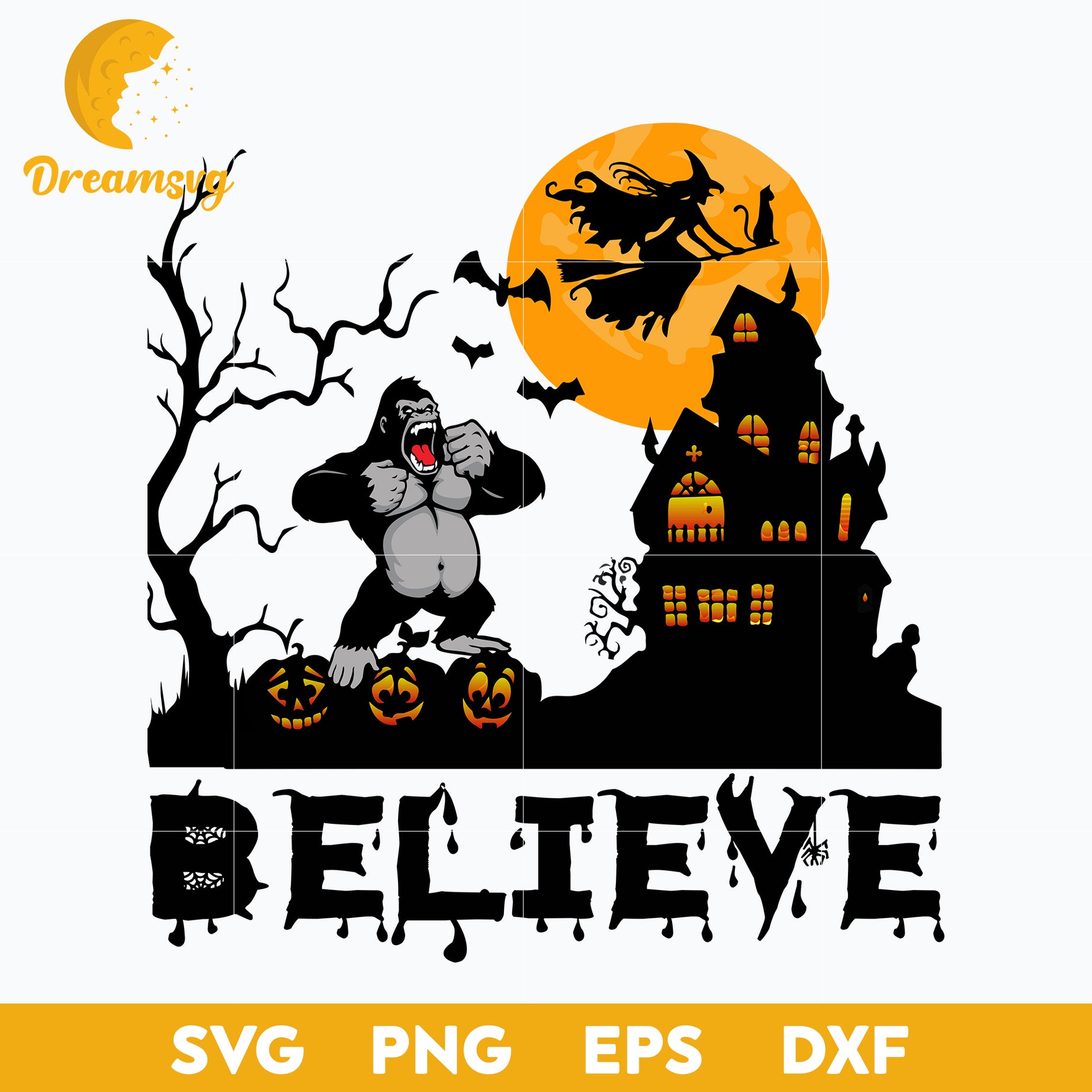 Believe Halloween svg