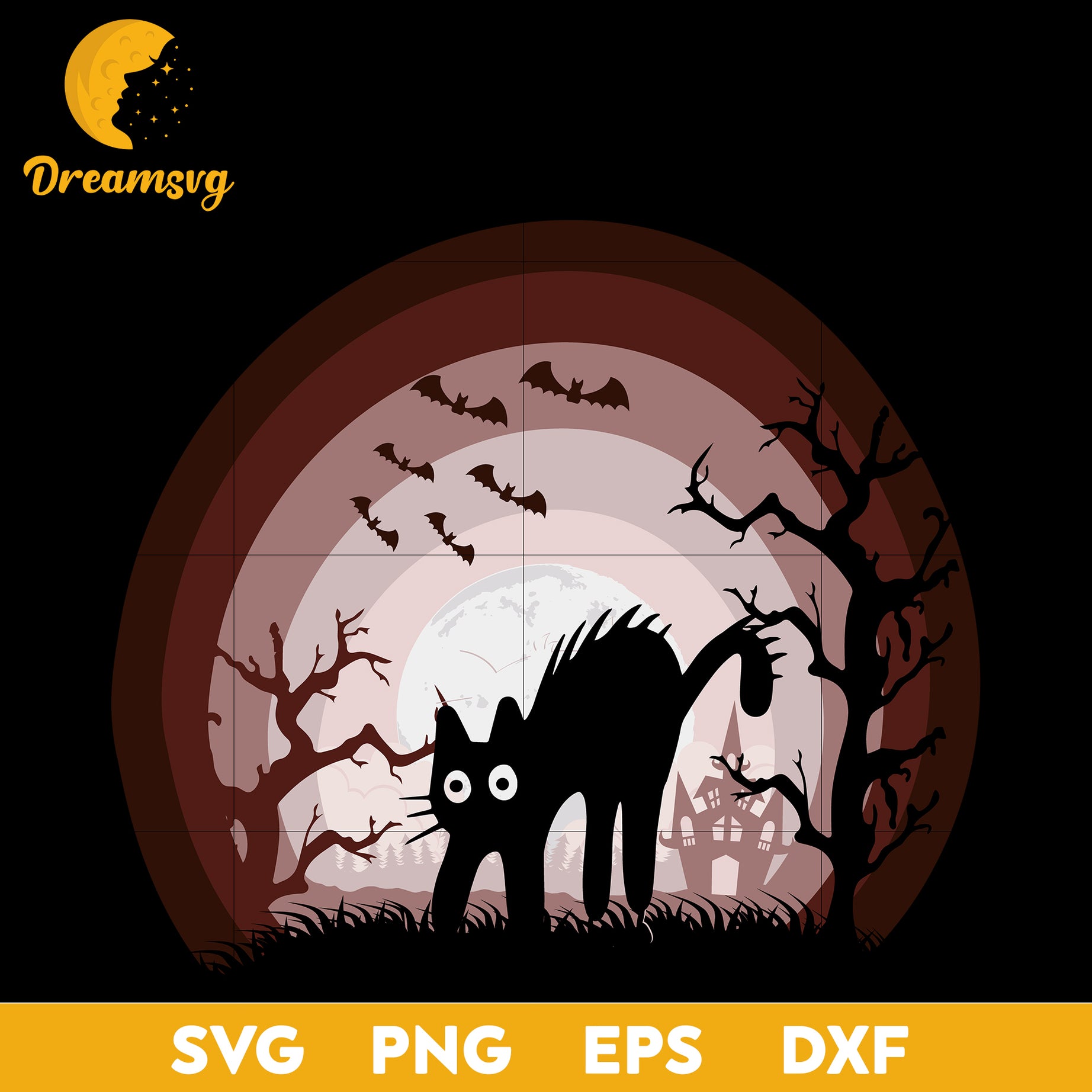 Cat Halloween svg, Halloween svg, png, dxf, eps digital file.