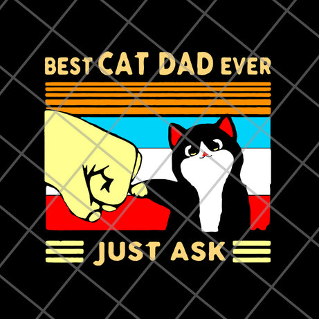 Best cat dad ever svg, eps, png, dxf digital file FTD01062105