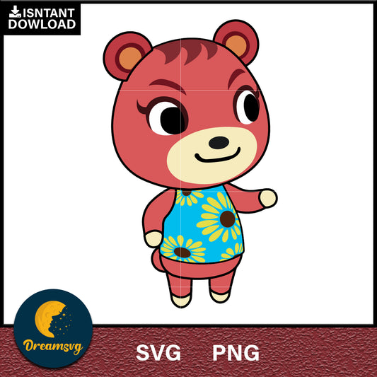 Cheri Animal Crossing Svg, Animal Crossing Svg, Animal Crossing Png, Cartoon svg, svg, png digital file
